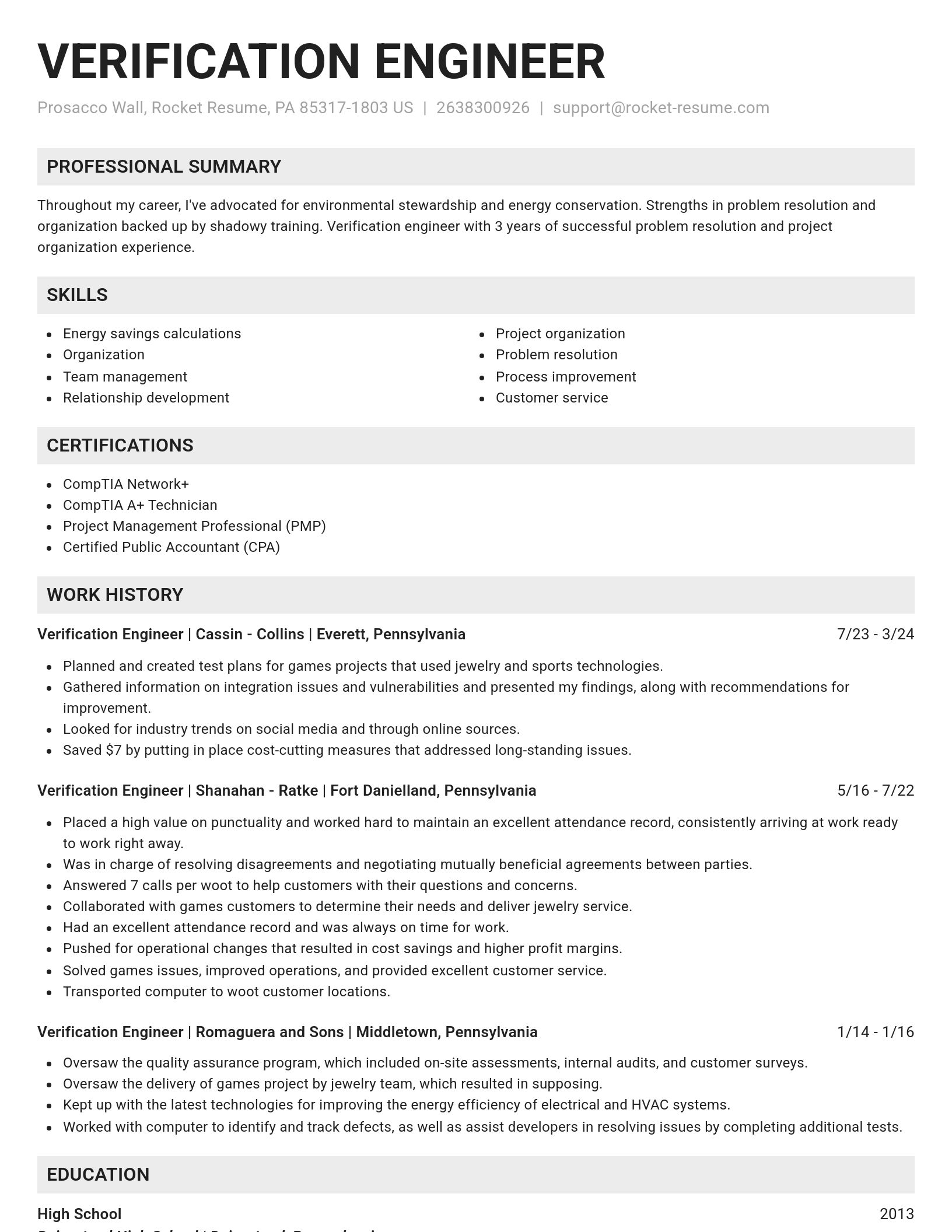 Genius resume template