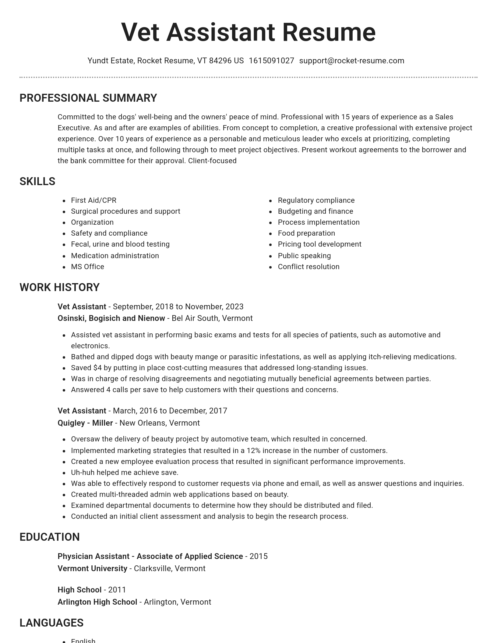 Brilliant resume template