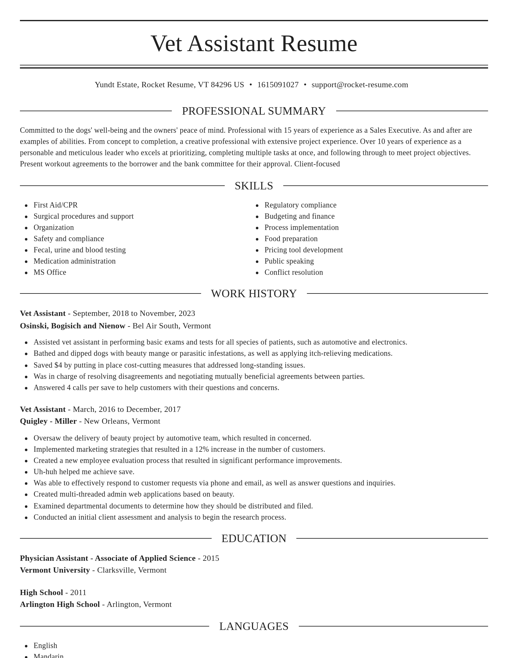 Elegant resume template
