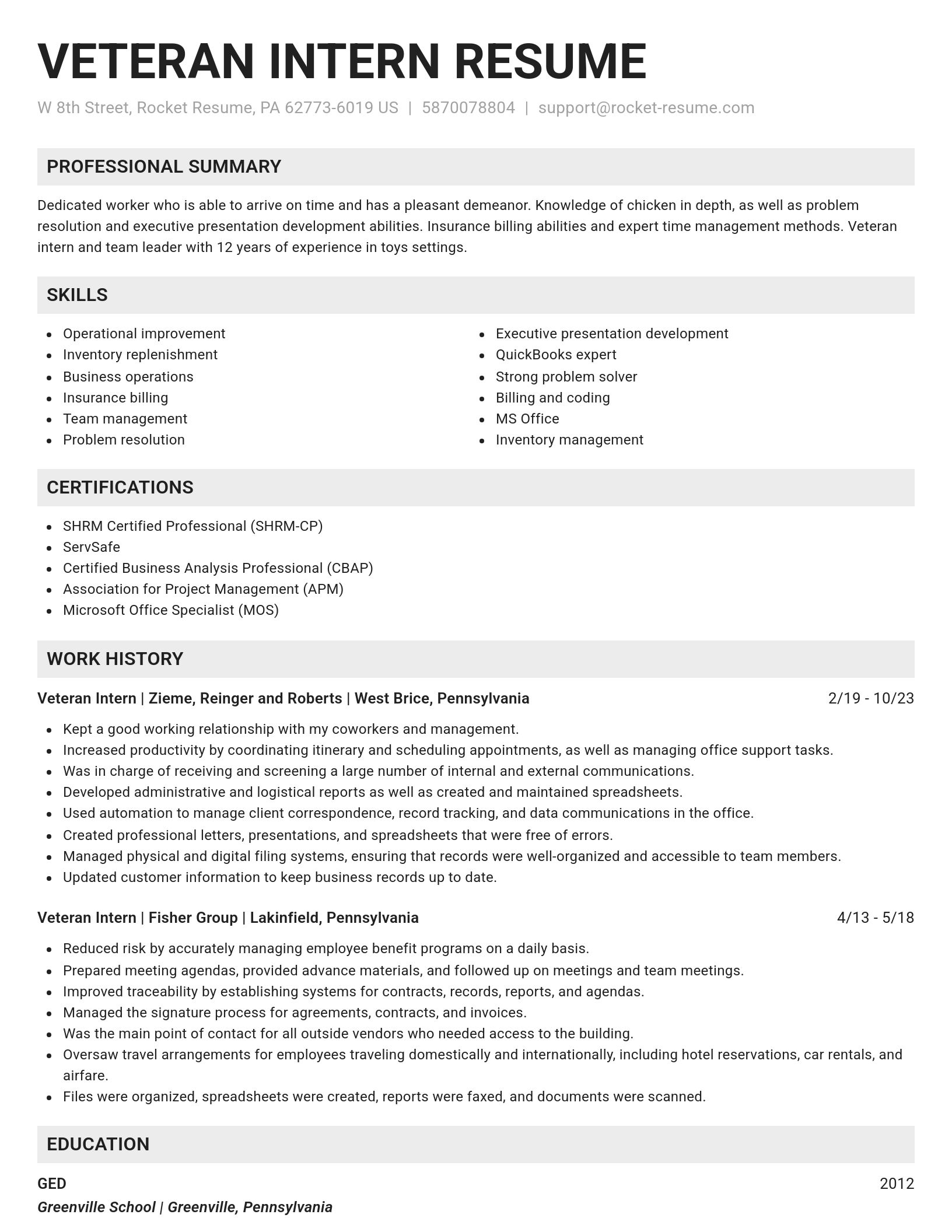 Genius resume template
