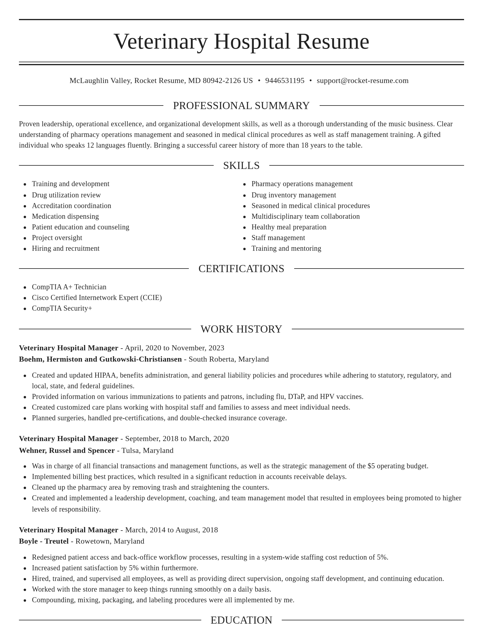 Elegant resume template