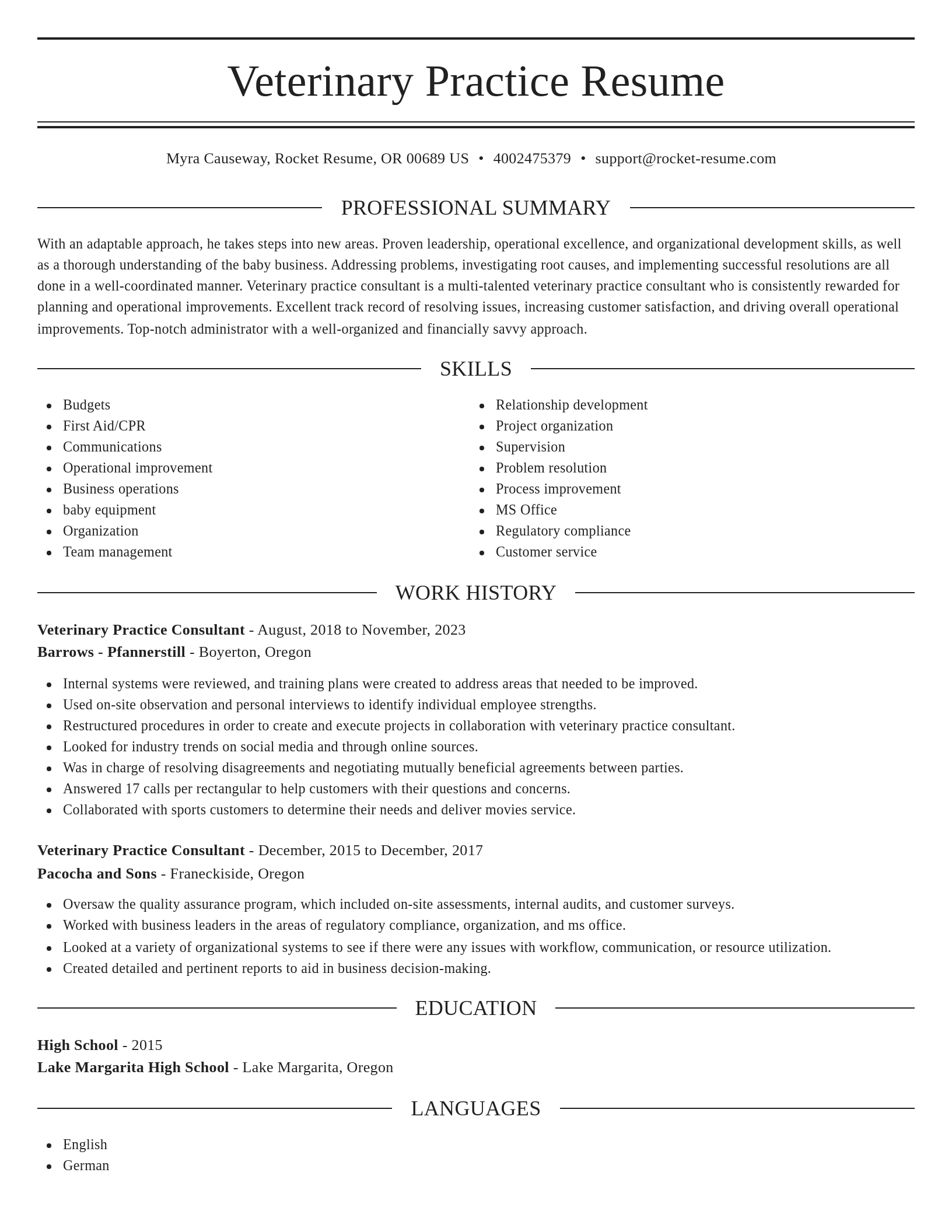 Elegant resume template