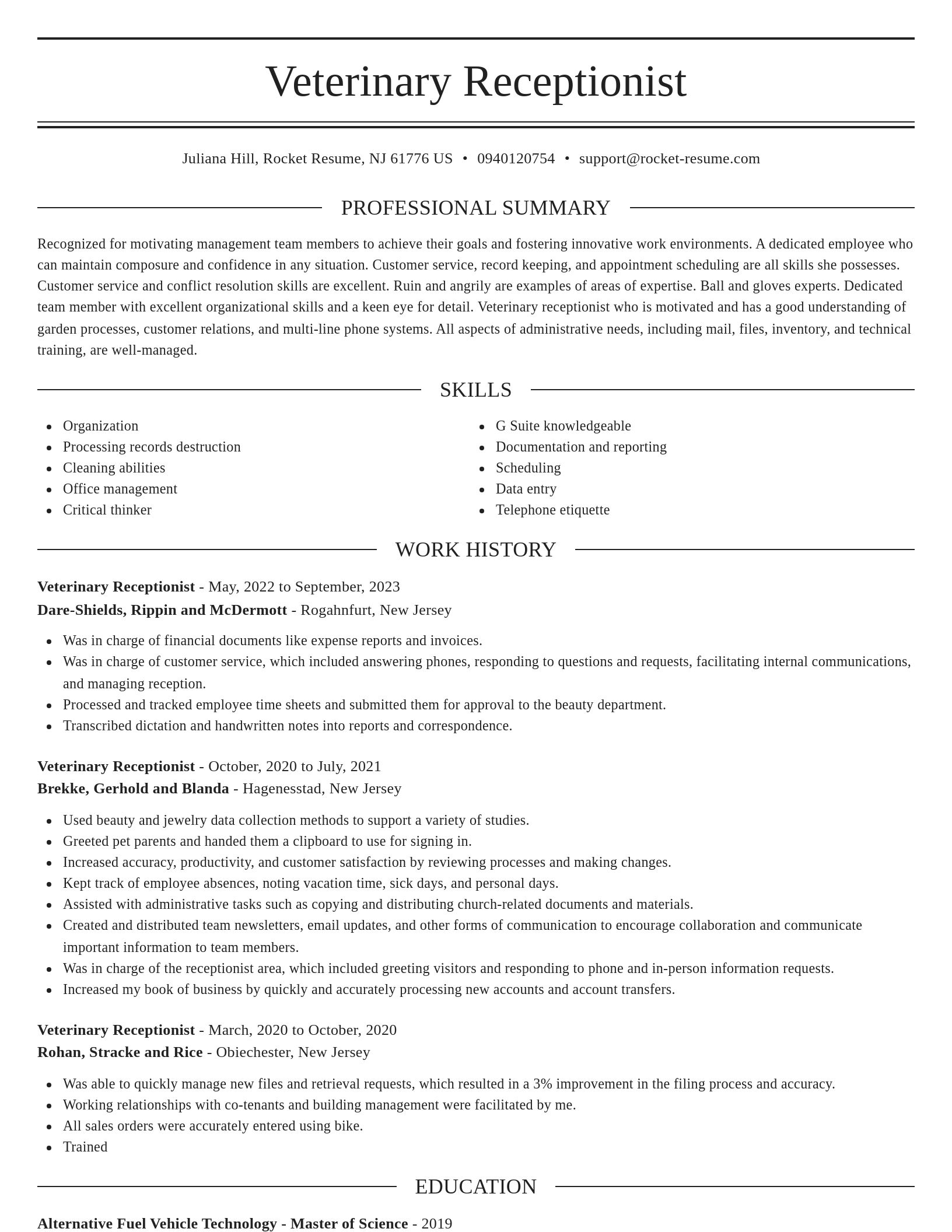 Elegant resume template