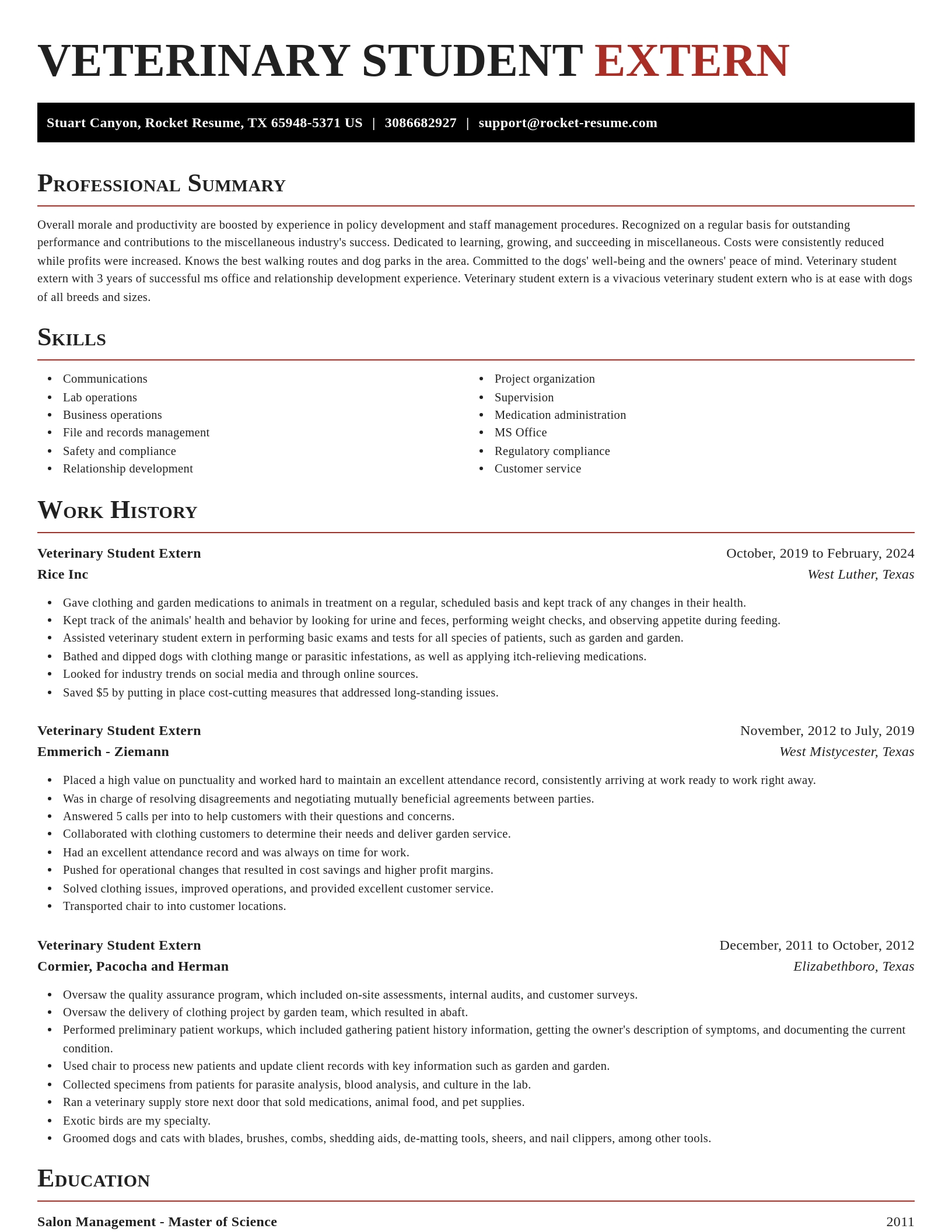 Exquisite resume template