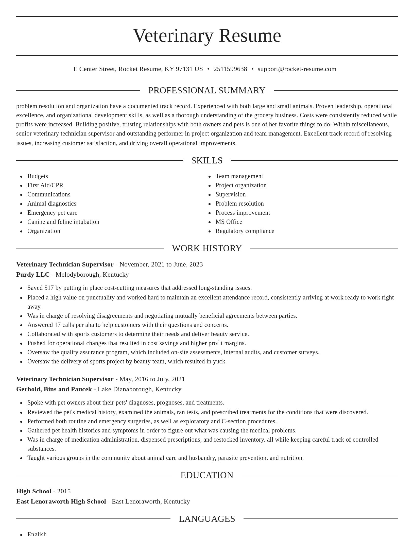 Elegant resume template