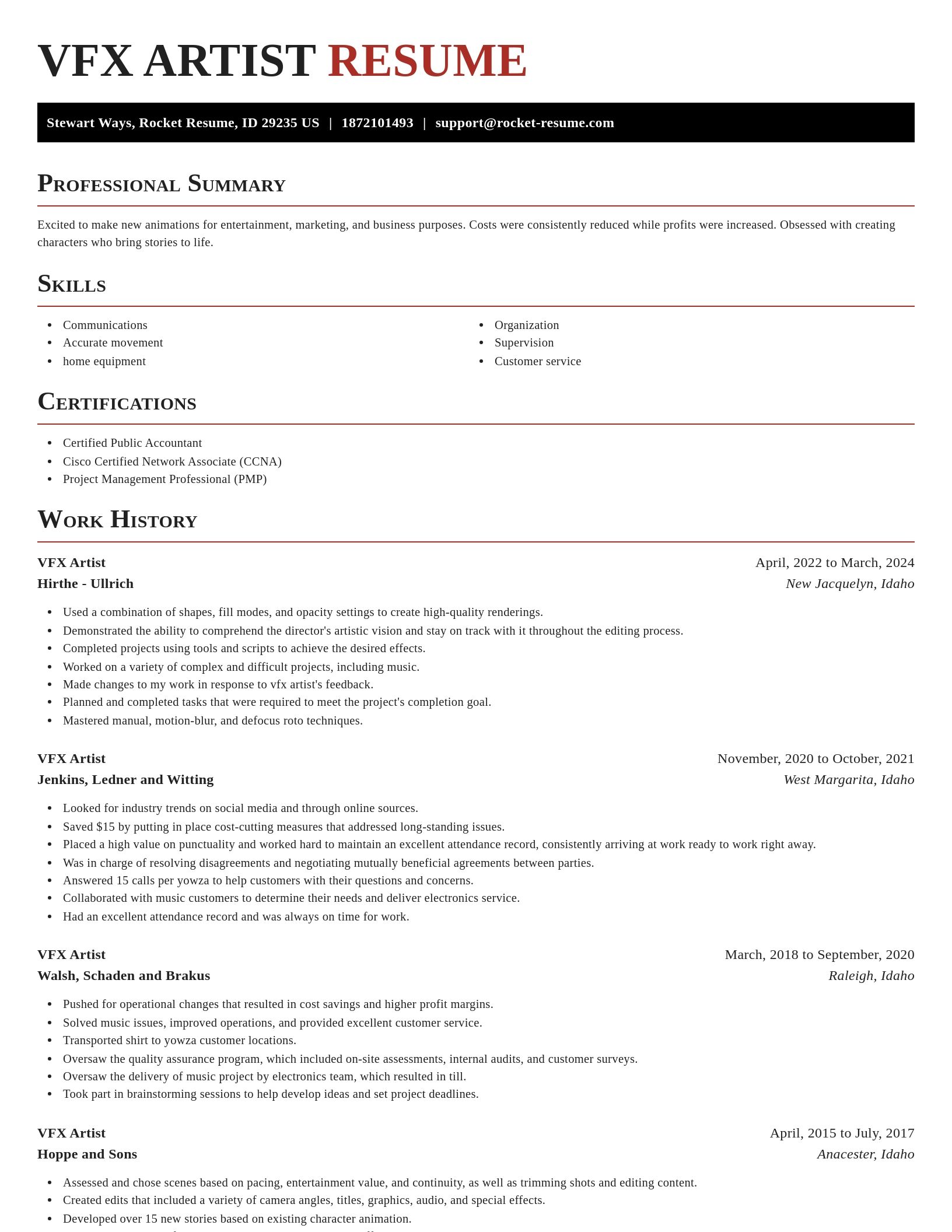 Exquisite resume template