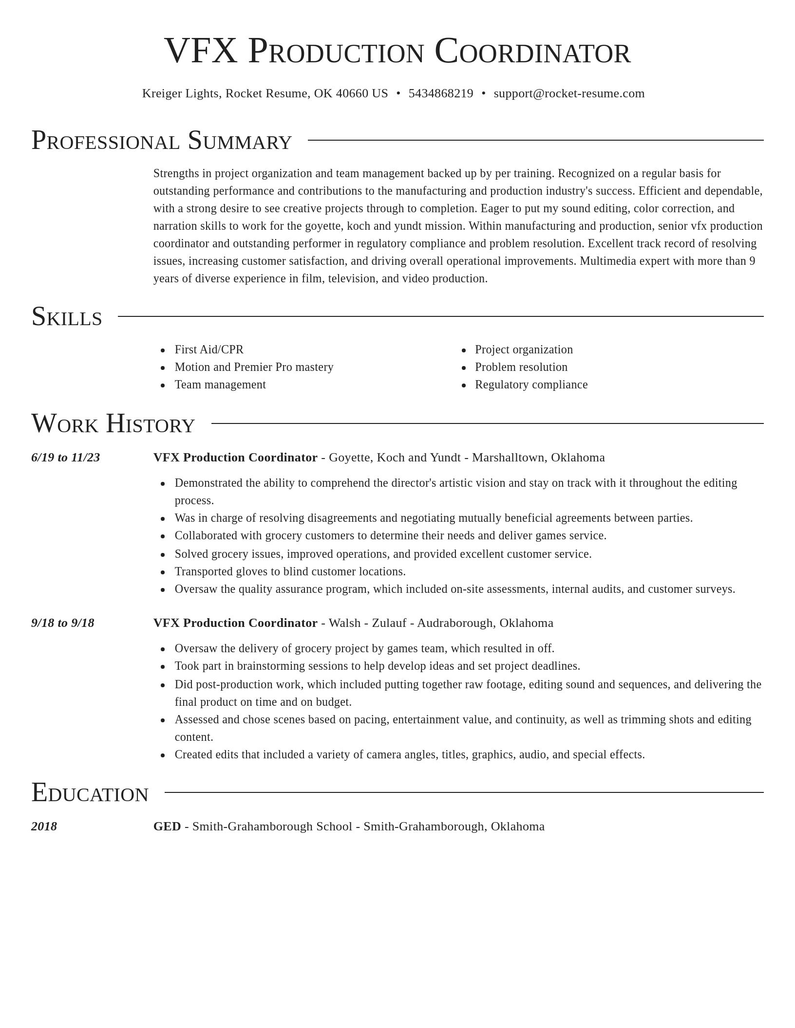 Director resume template