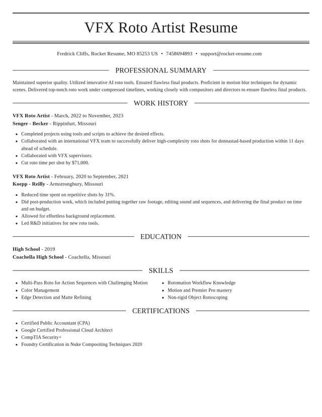 Elegant resume template