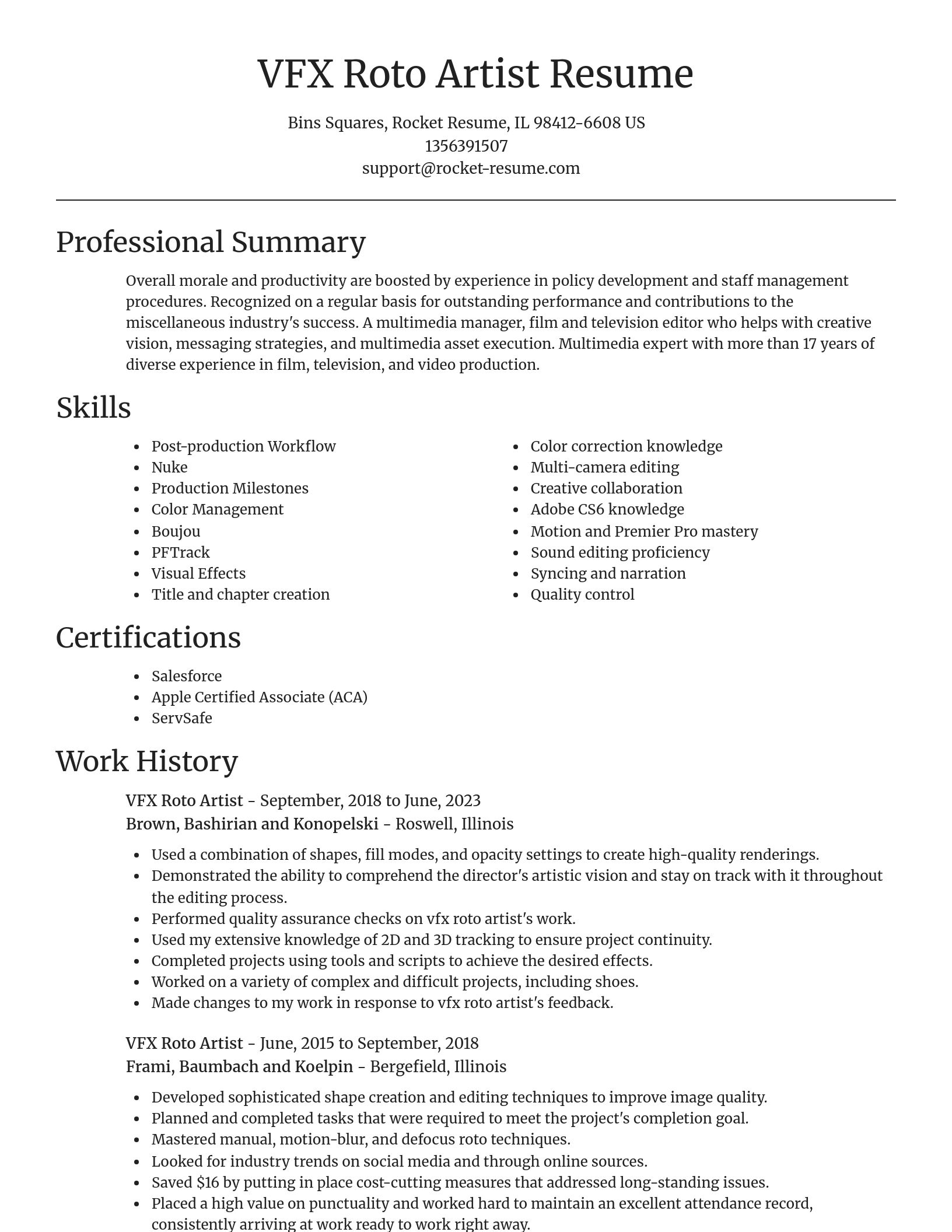 Focal Point resume template