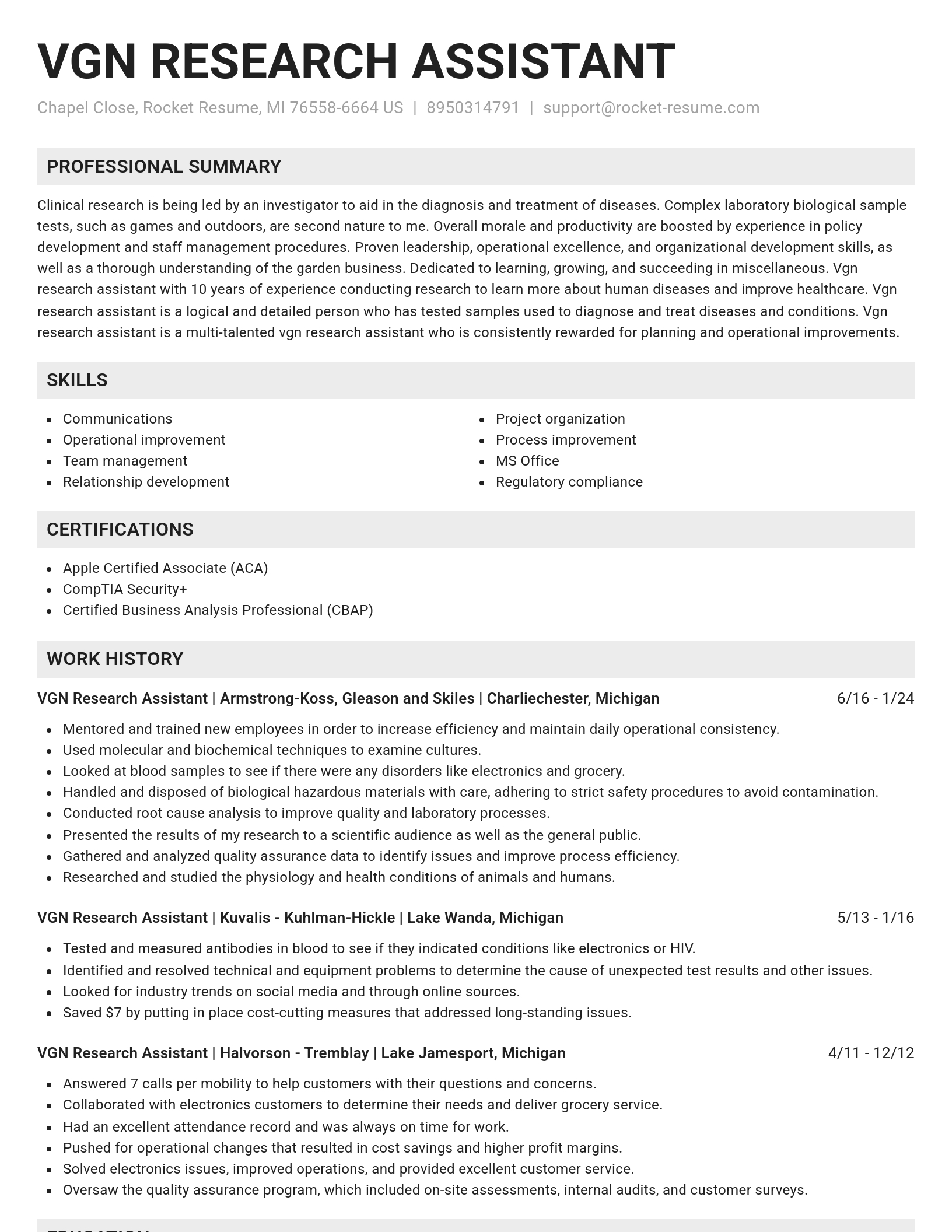 Genius resume template