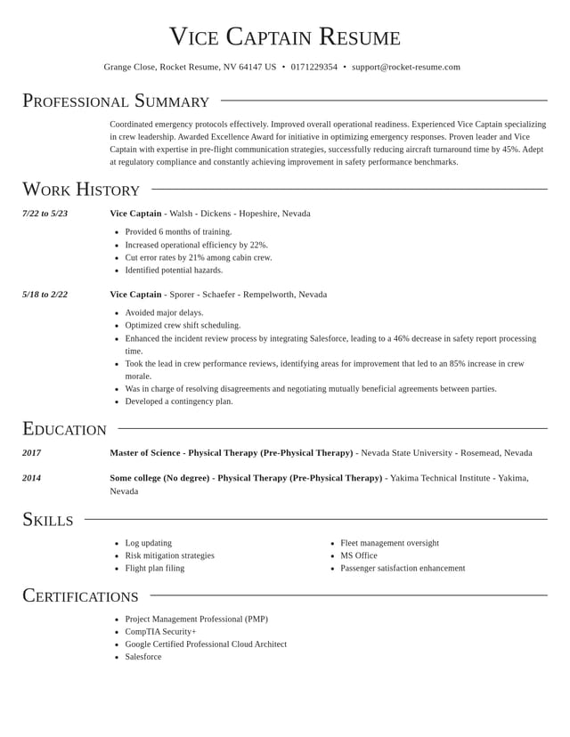 Director resume template