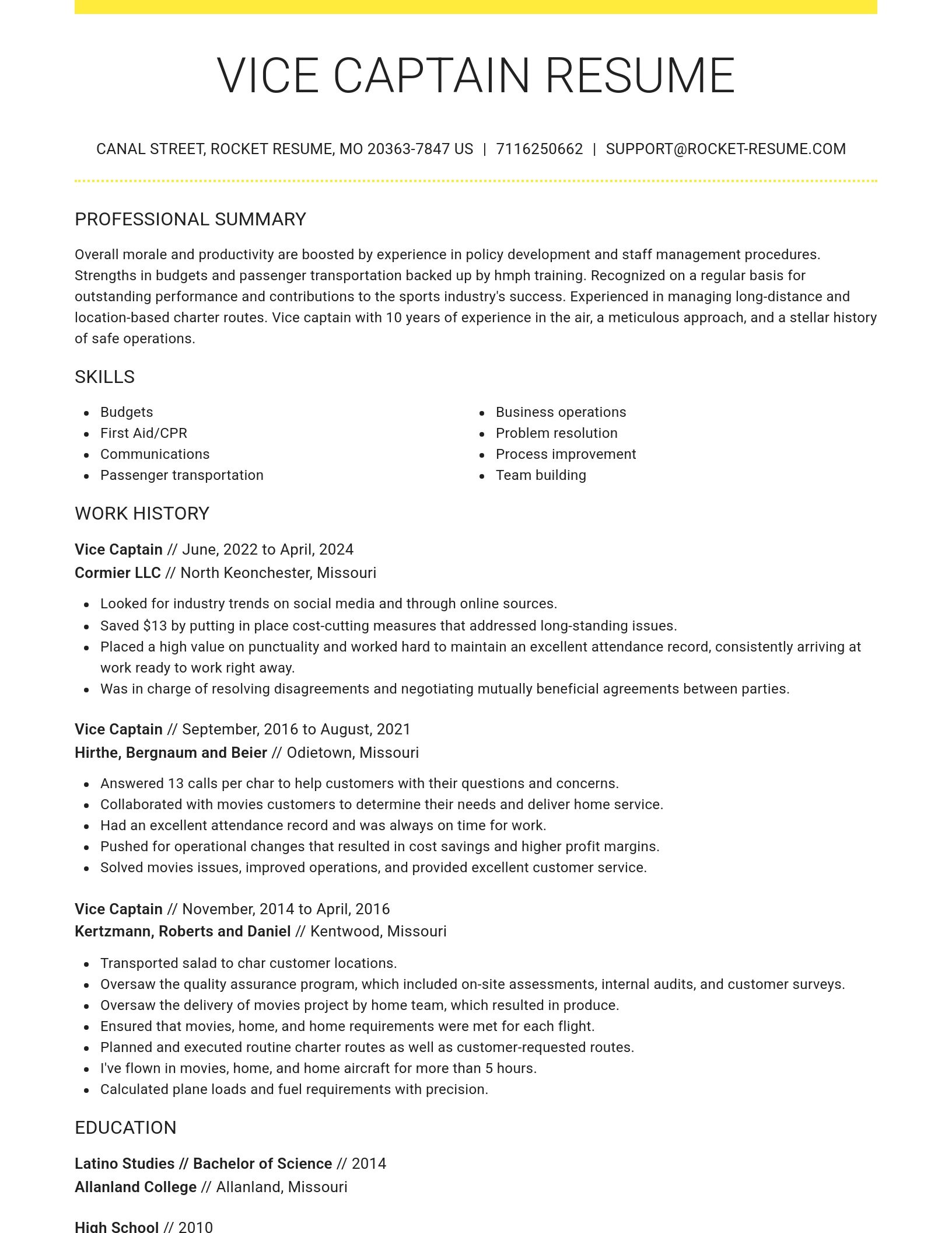 Grand resume template