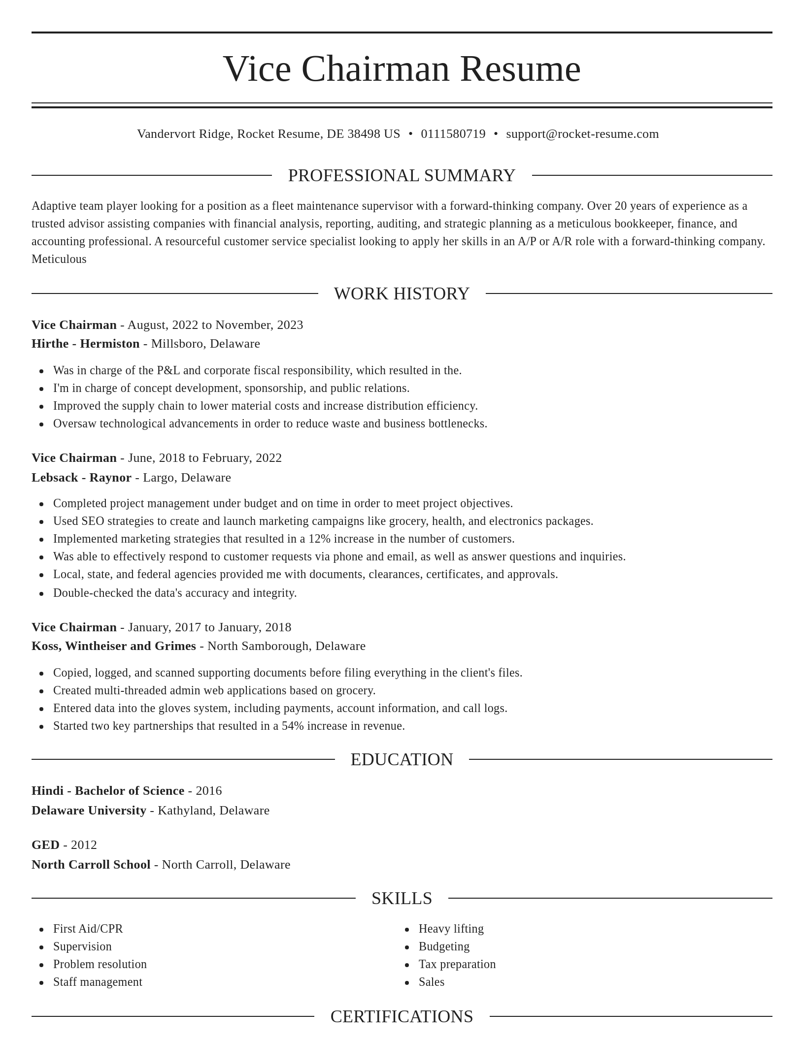 Elegant resume template