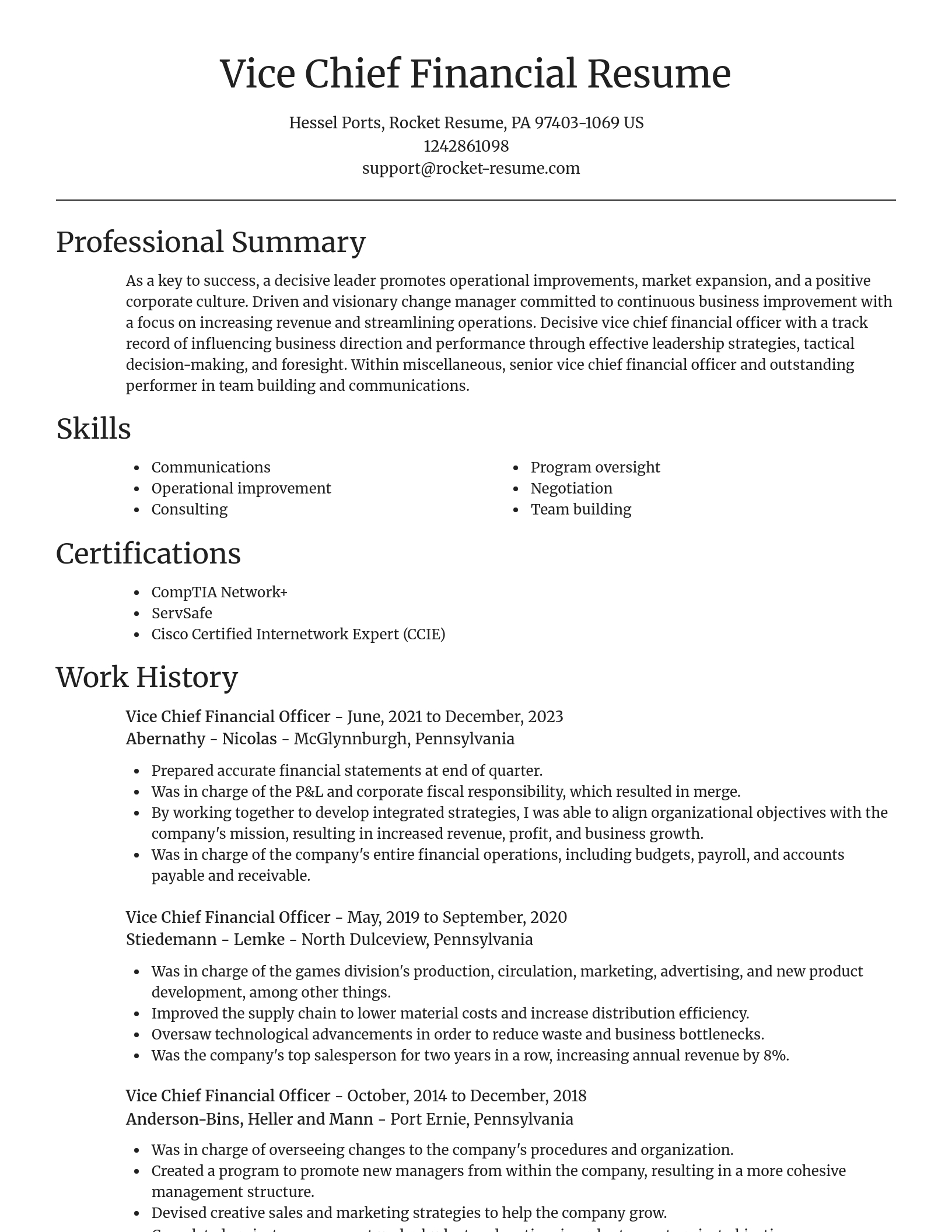 Focal Point resume template