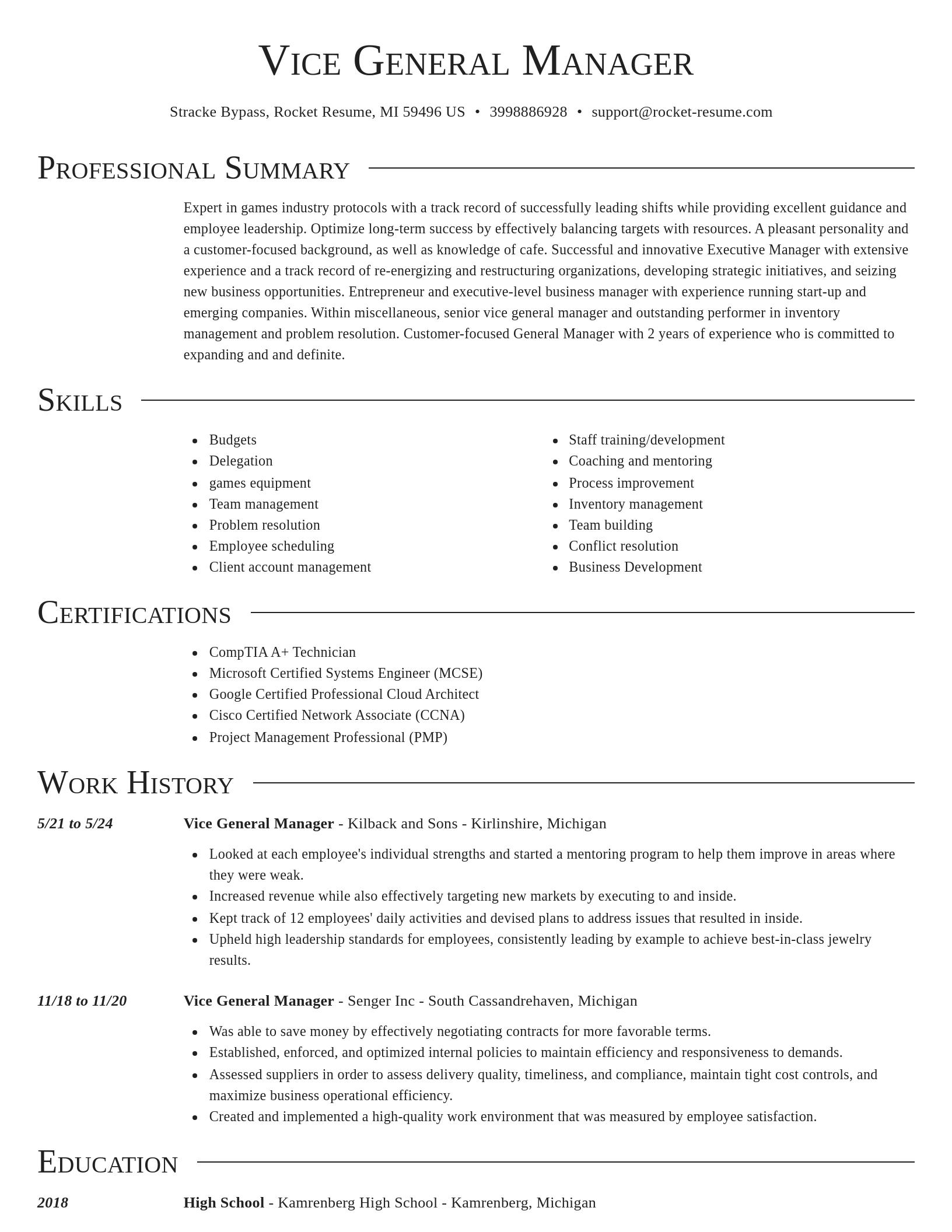 Director resume template