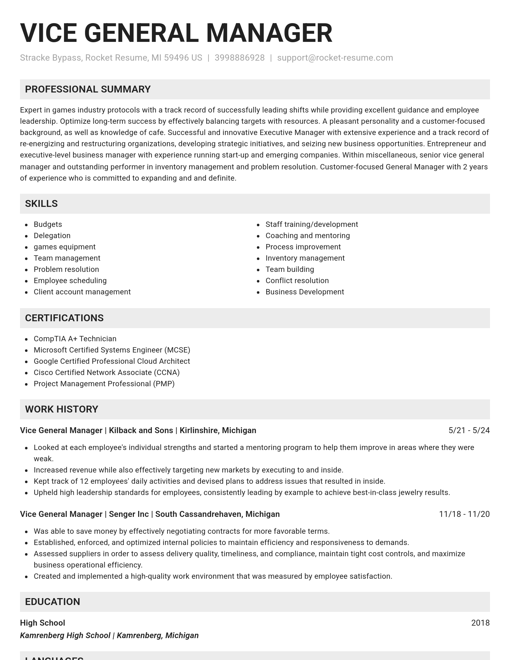 Genius resume template