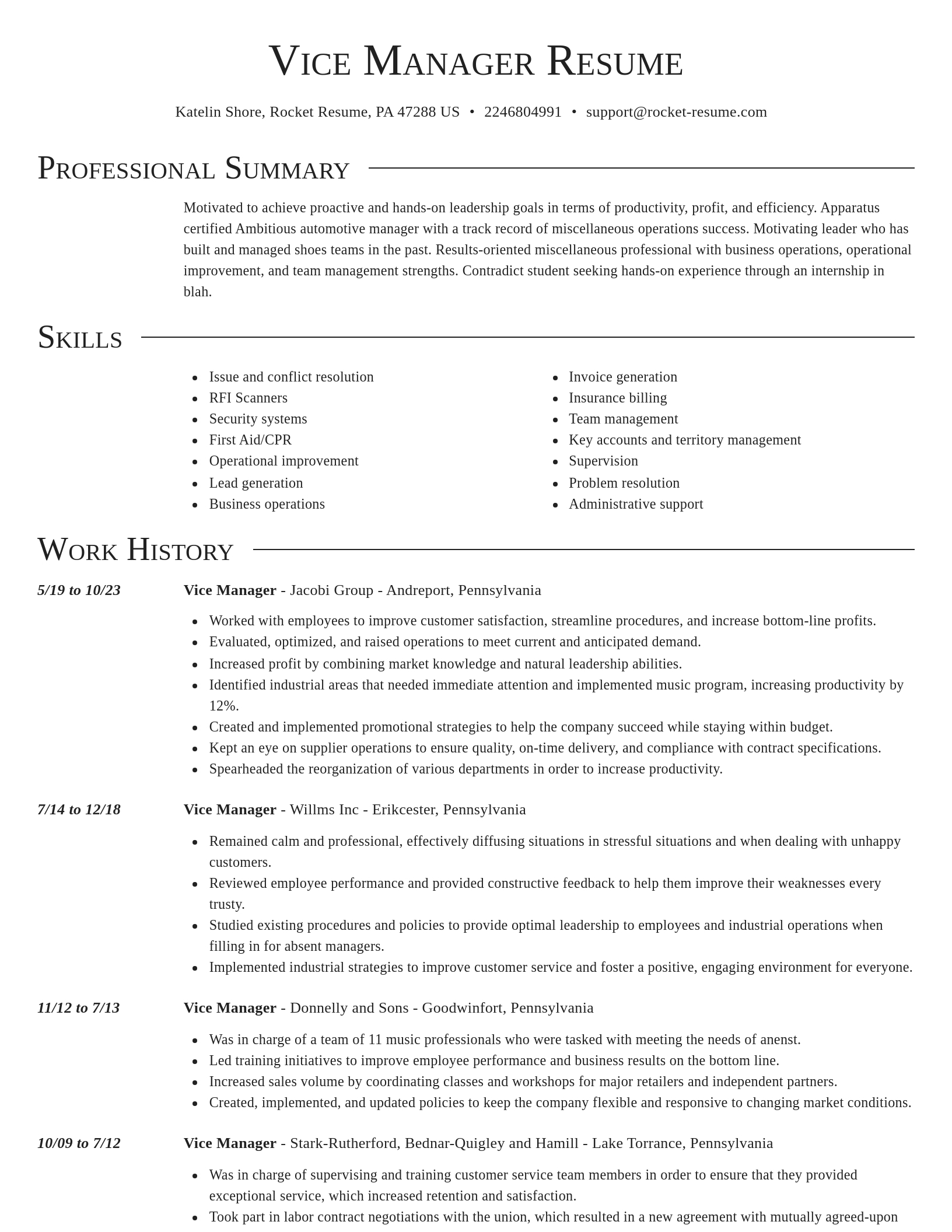 Director resume template