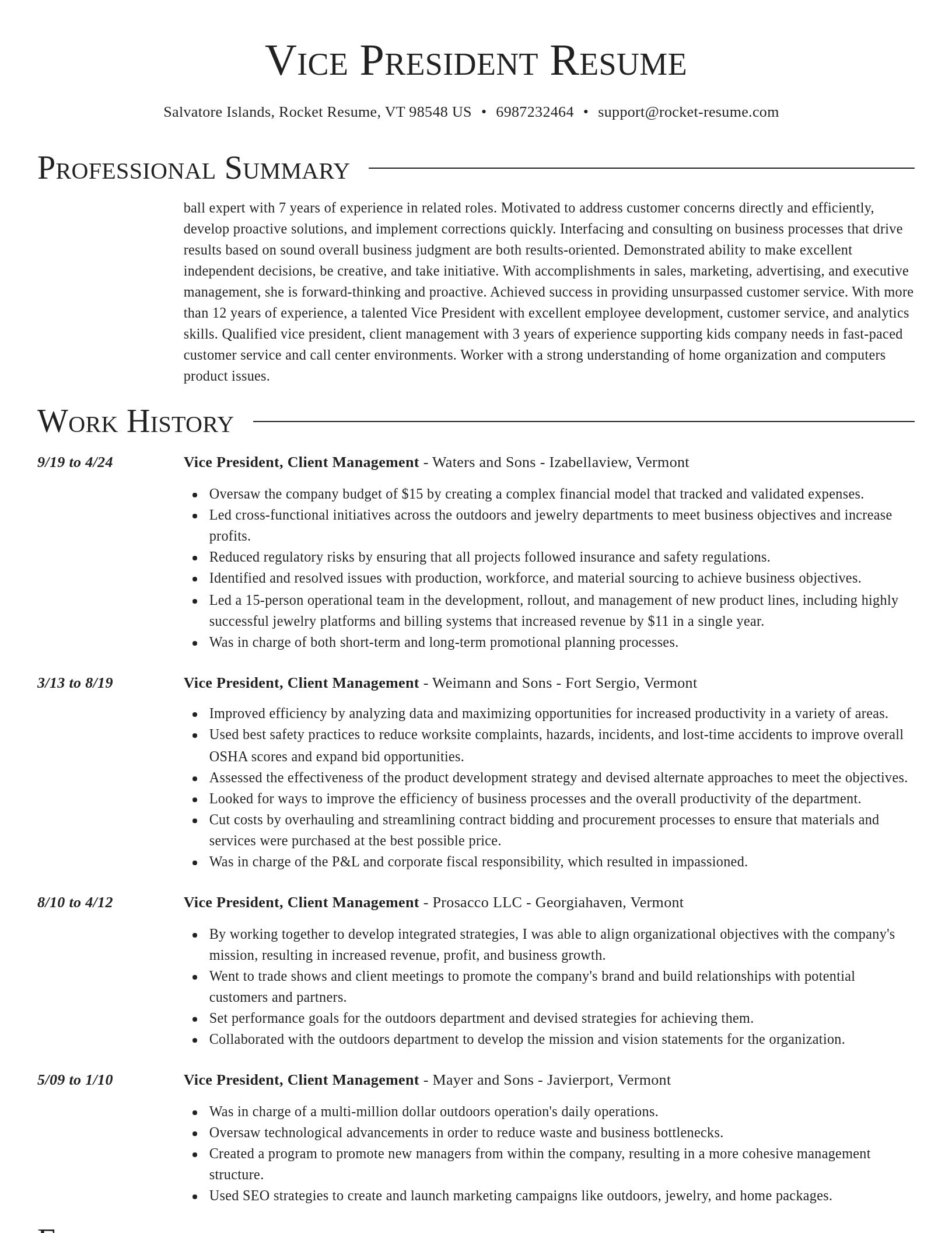 Director resume template