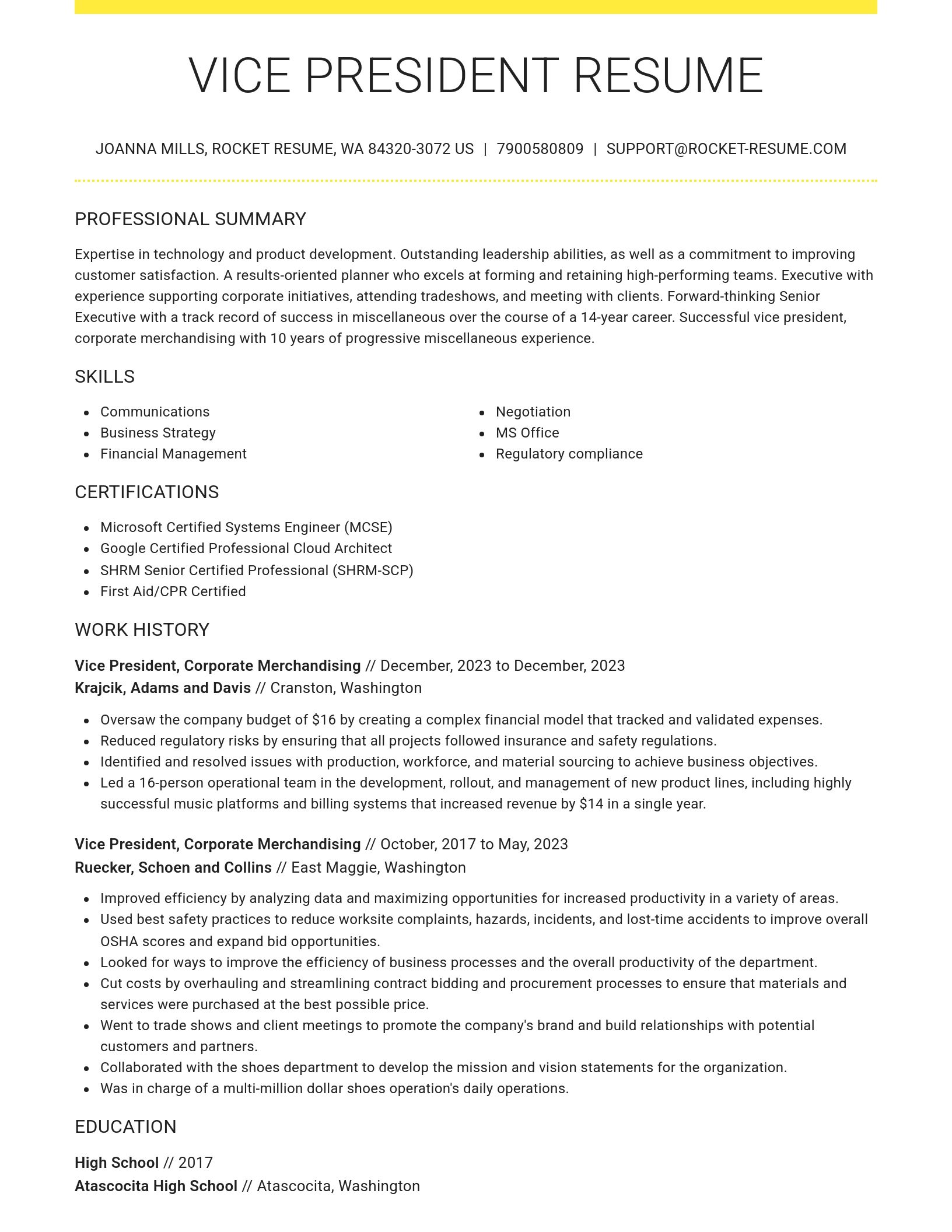 Grand resume template