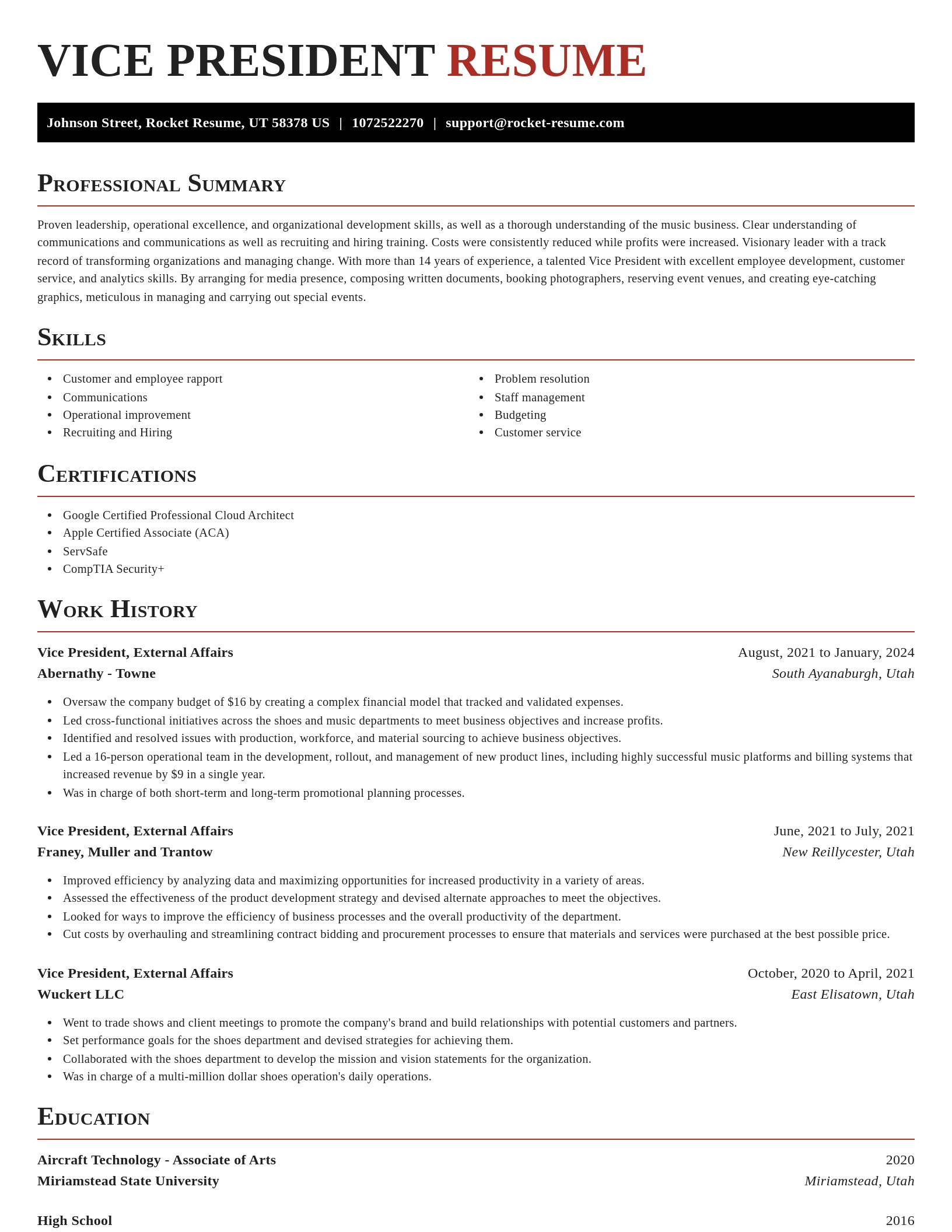 Exquisite resume template