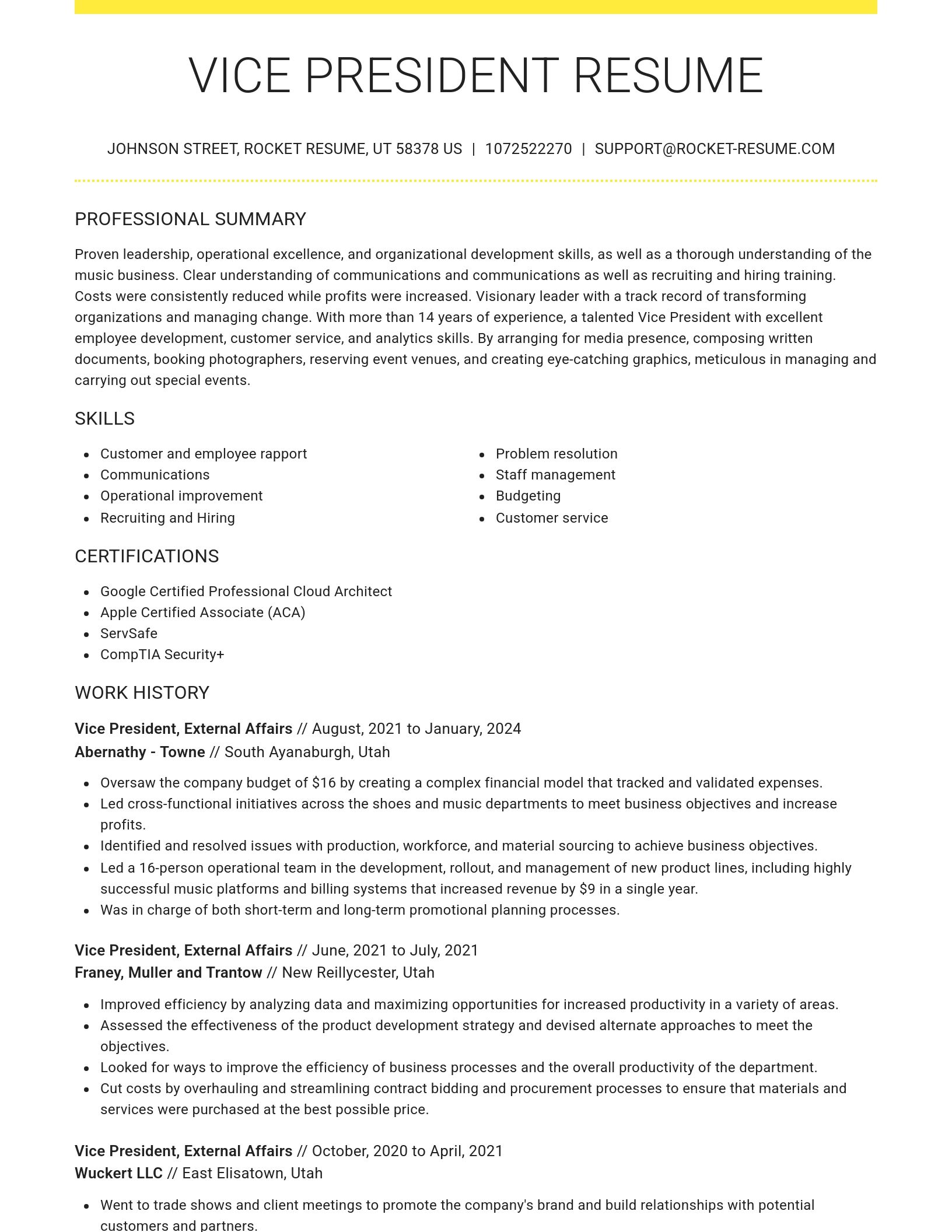 Grand resume template
