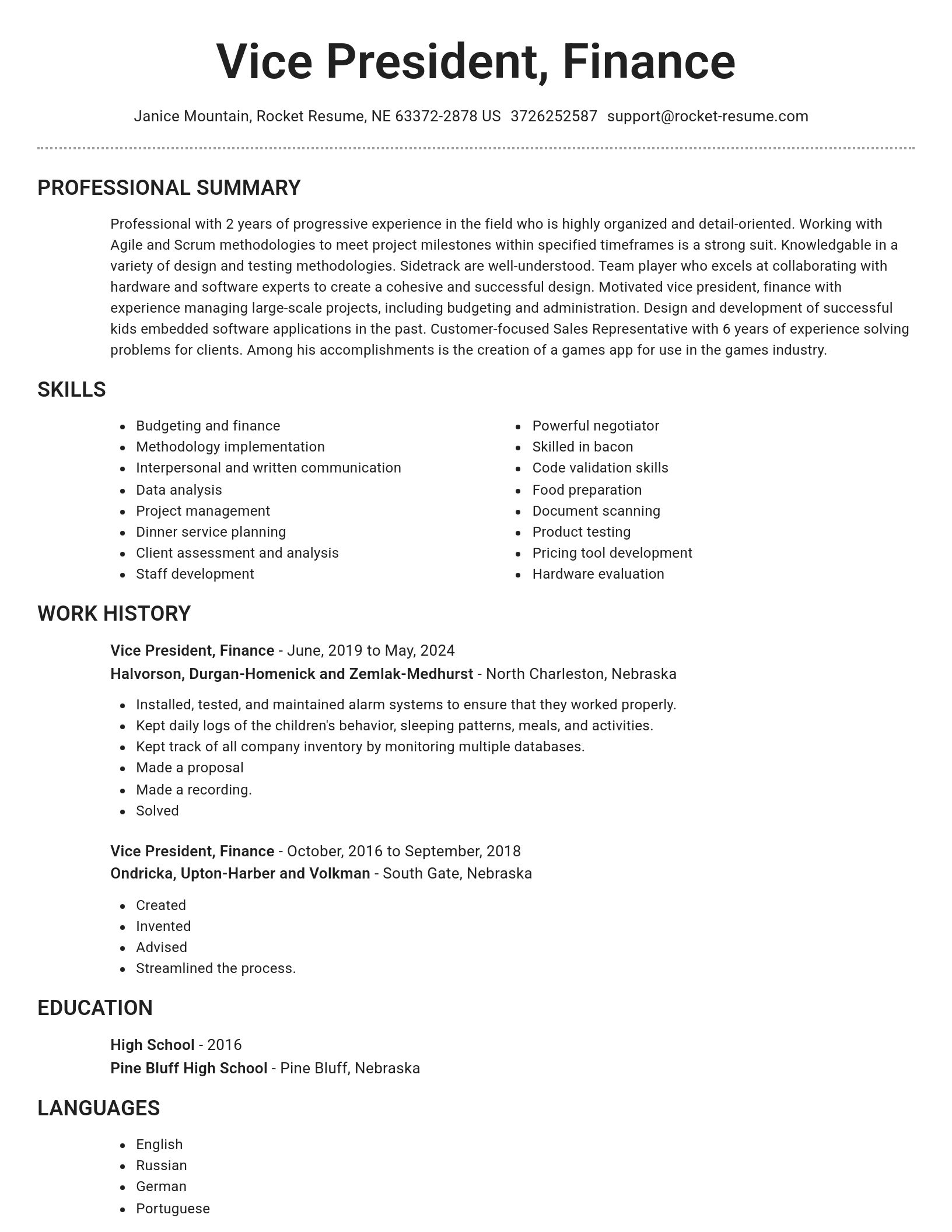 Brilliant resume template