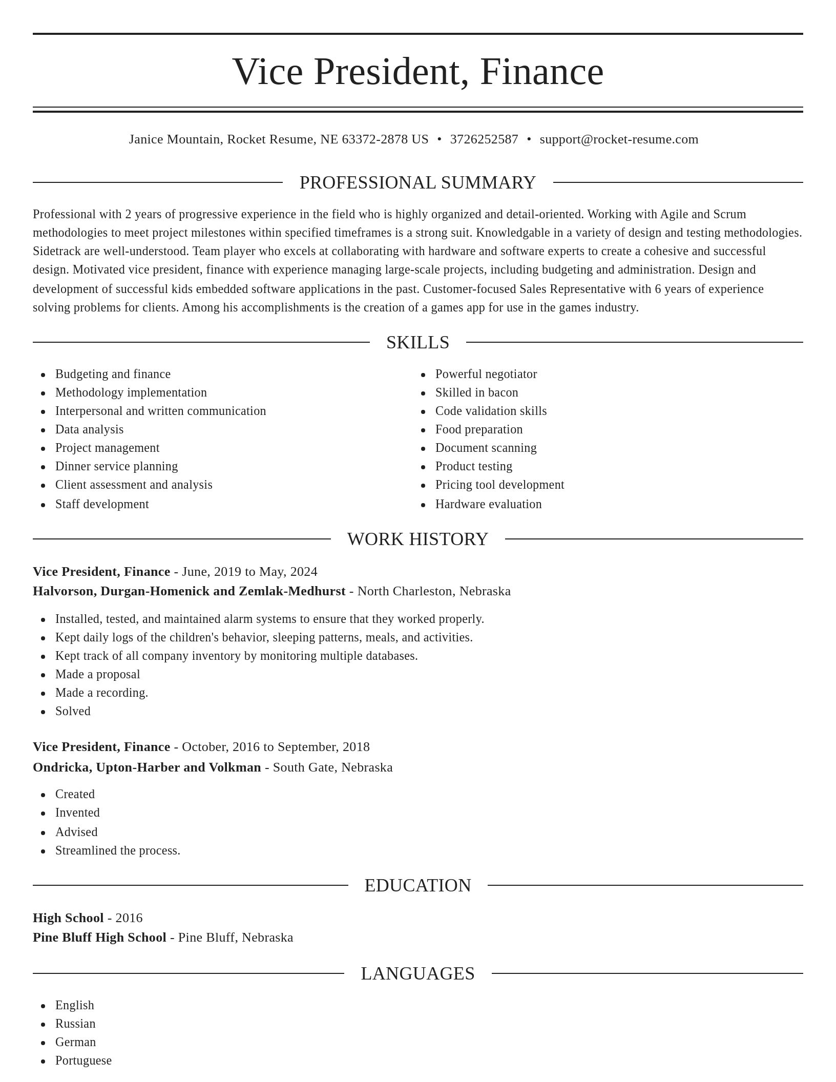 Elegant resume template