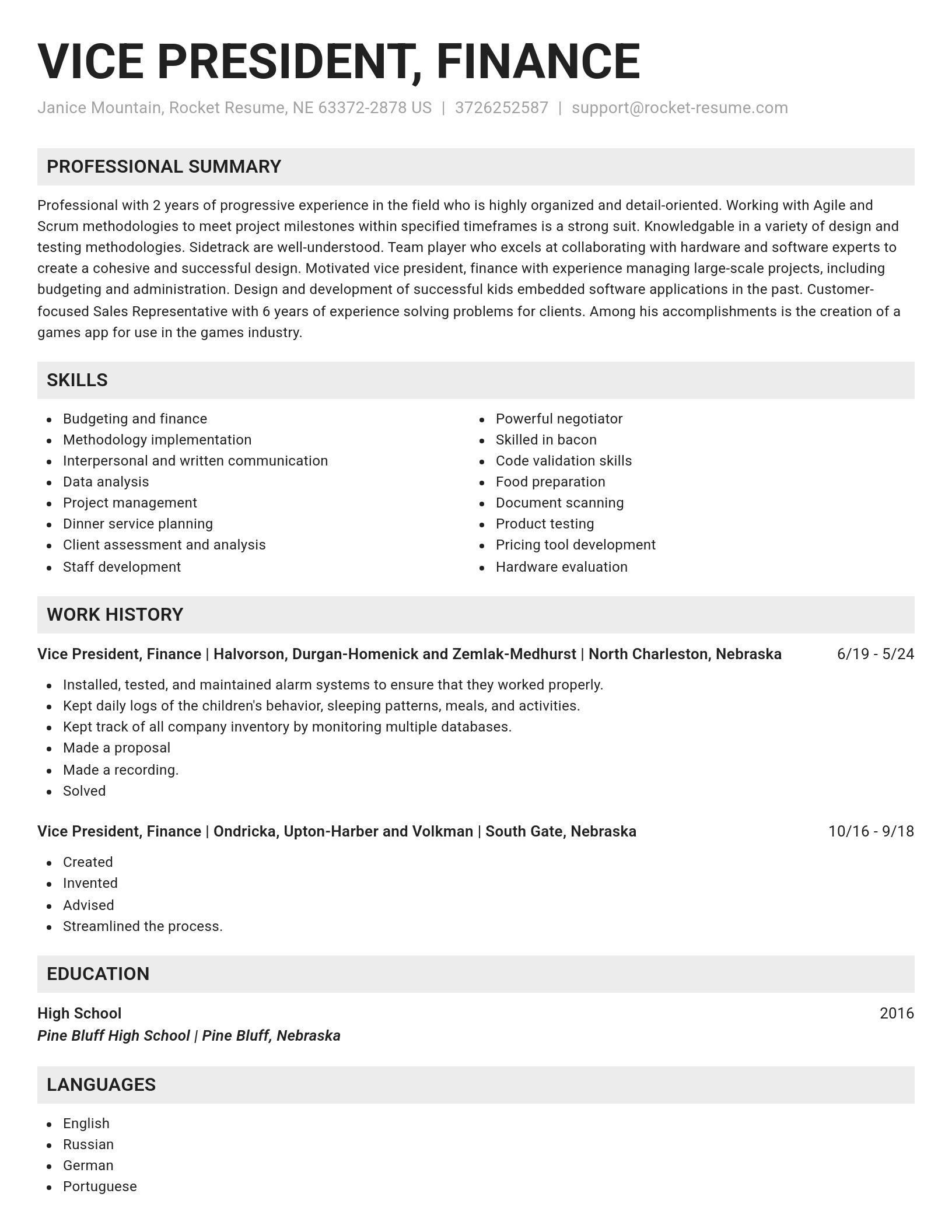 Genius resume template