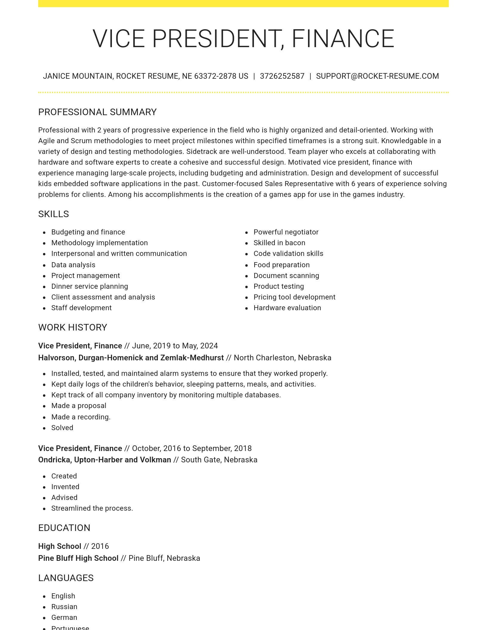Grand resume template