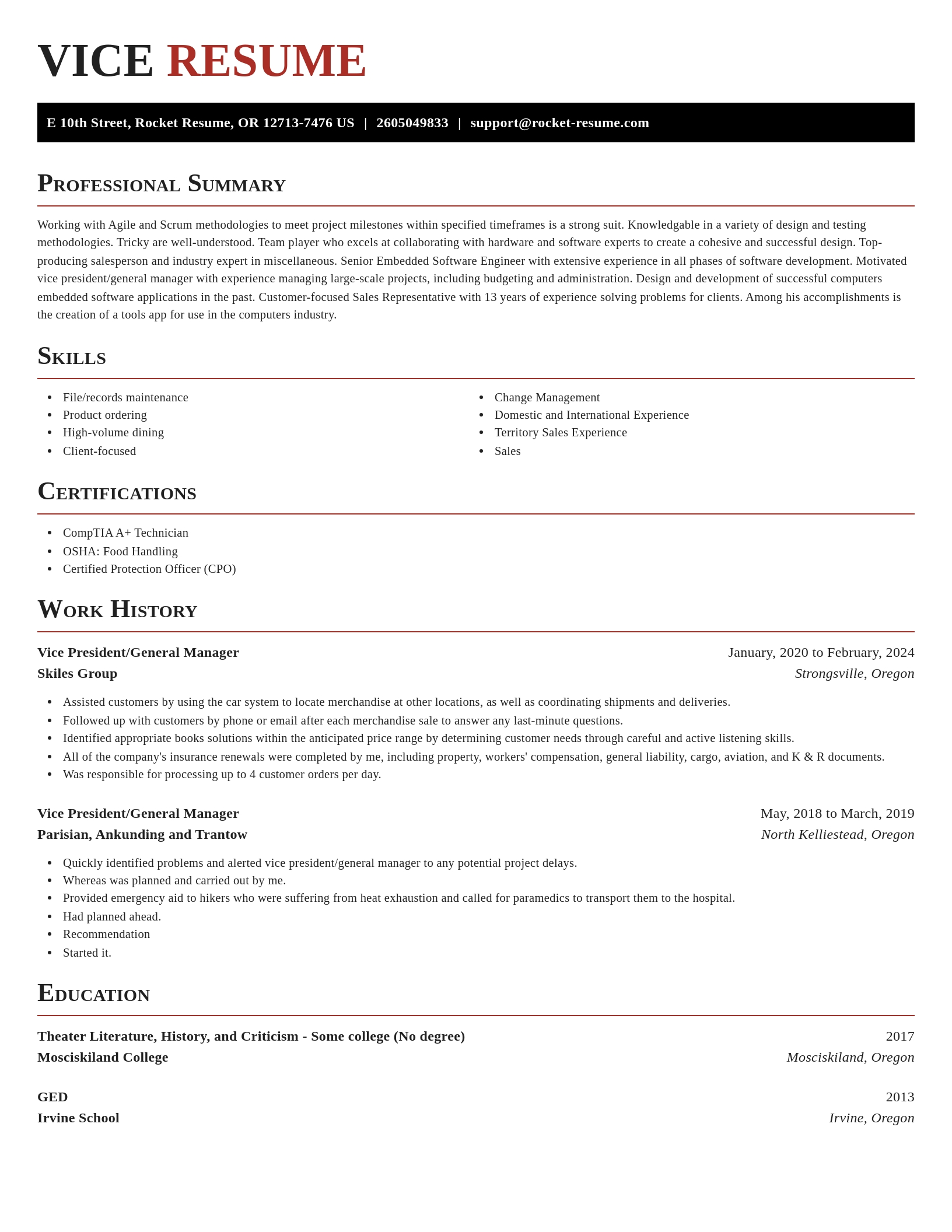 Exquisite resume template