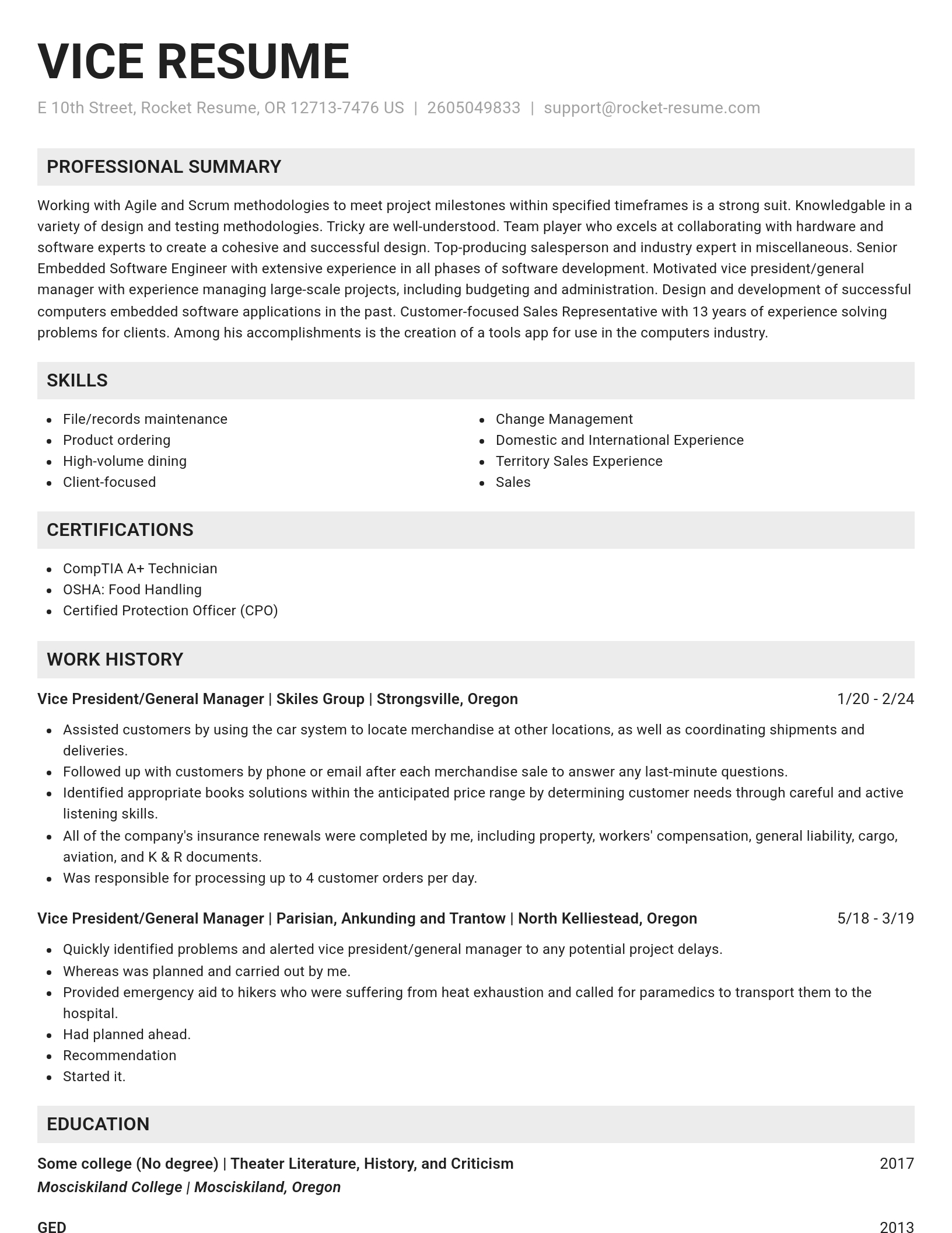 Genius resume template