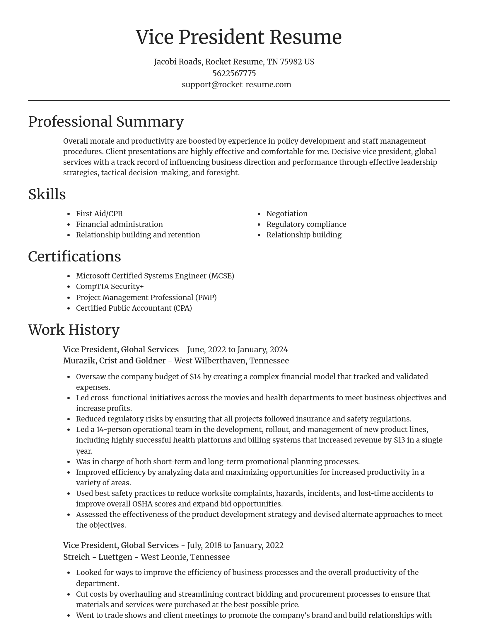 Focal Point resume template