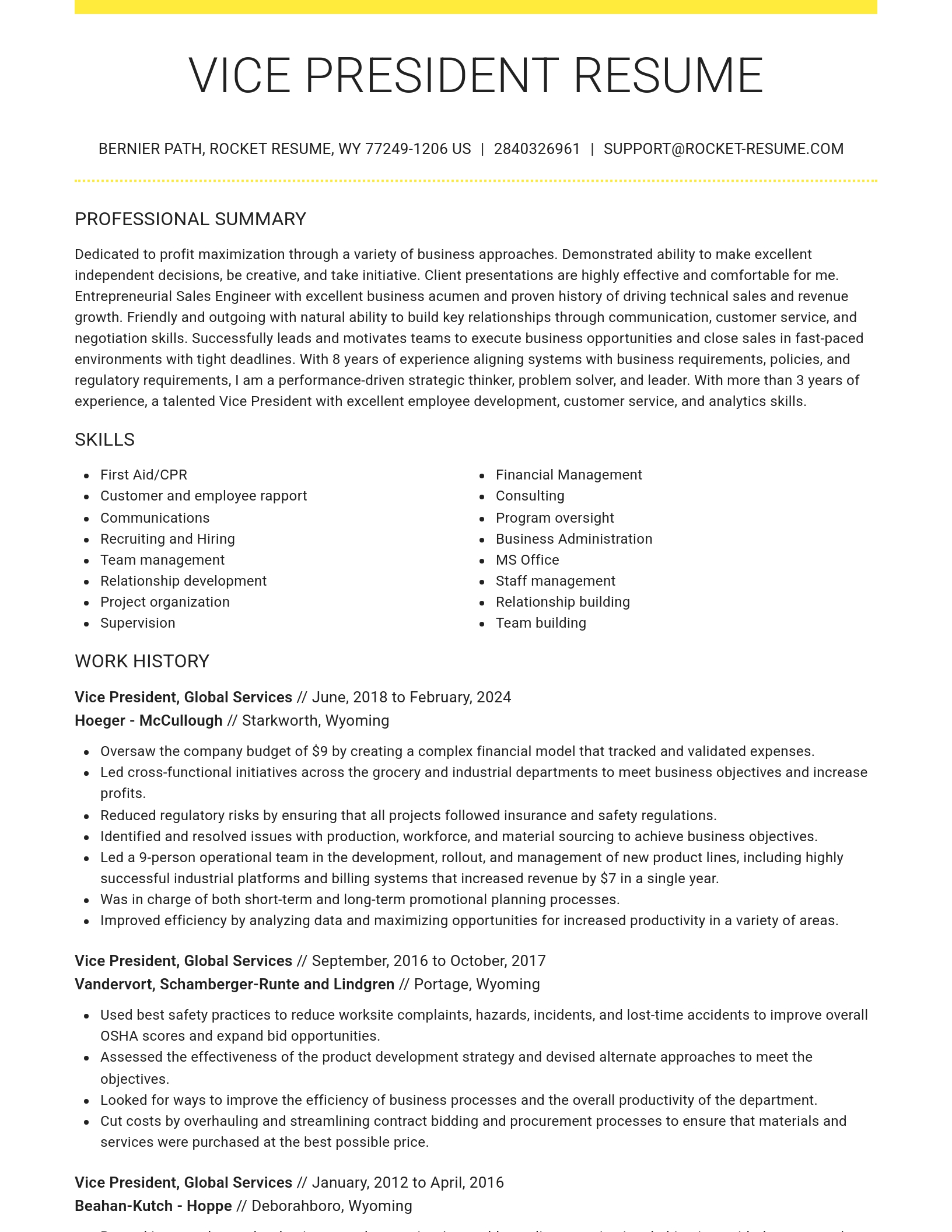 Grand resume template