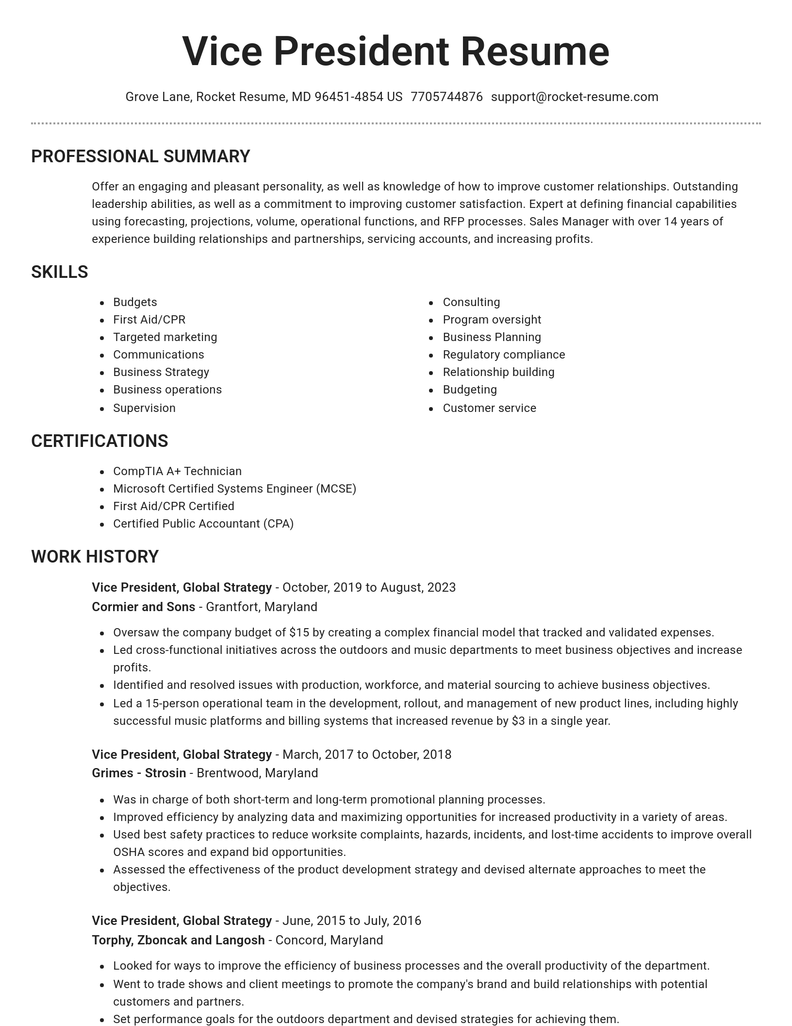 Brilliant resume template