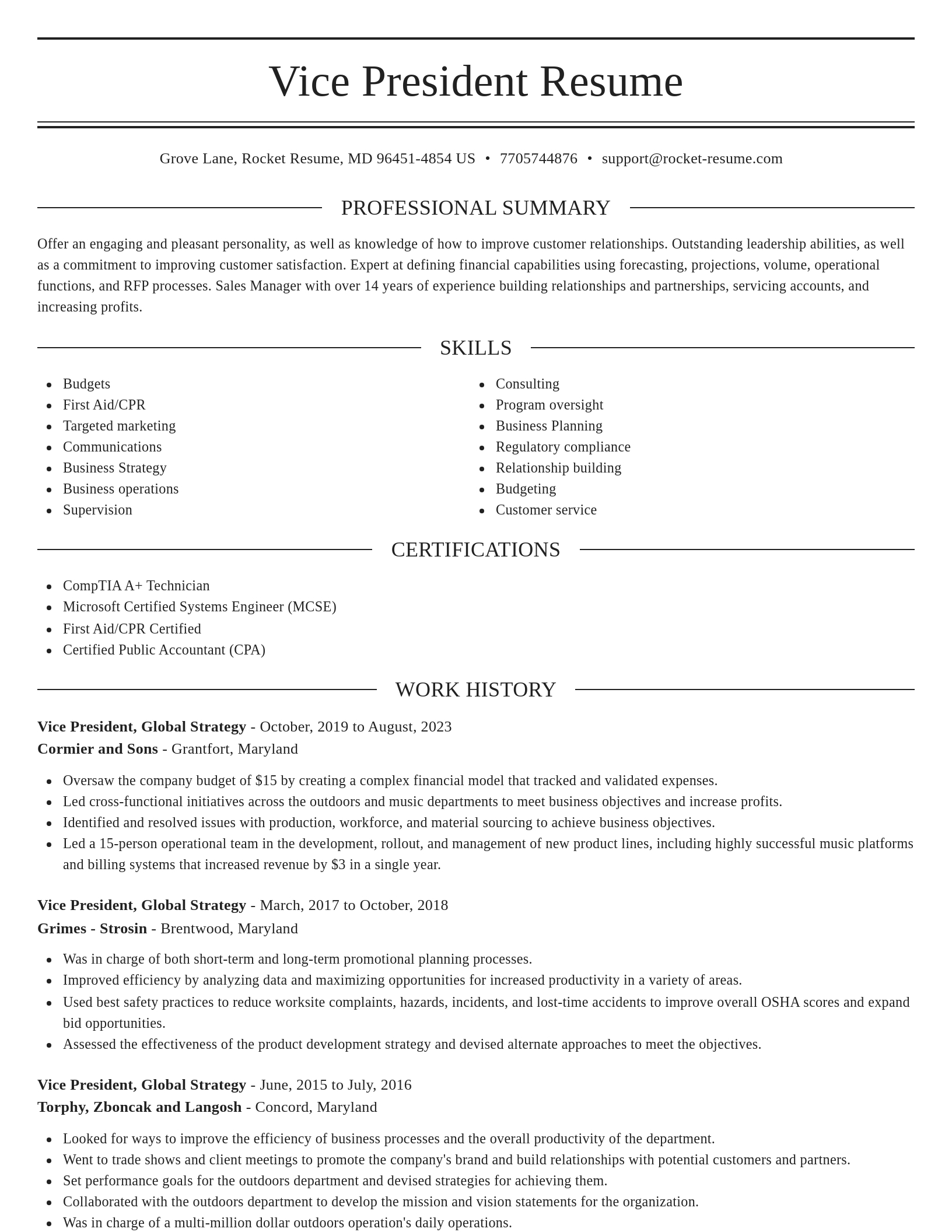 Elegant resume template