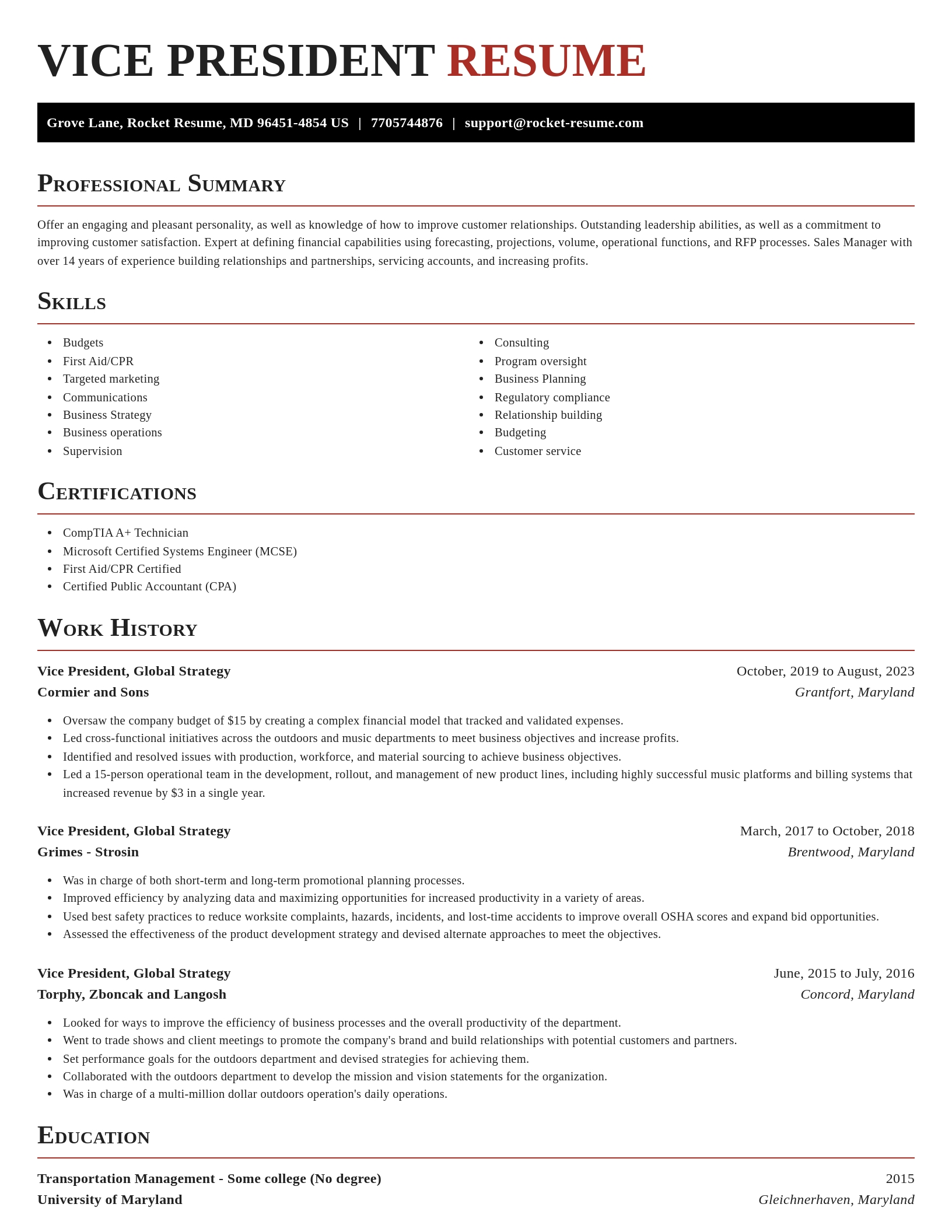 Exquisite resume template