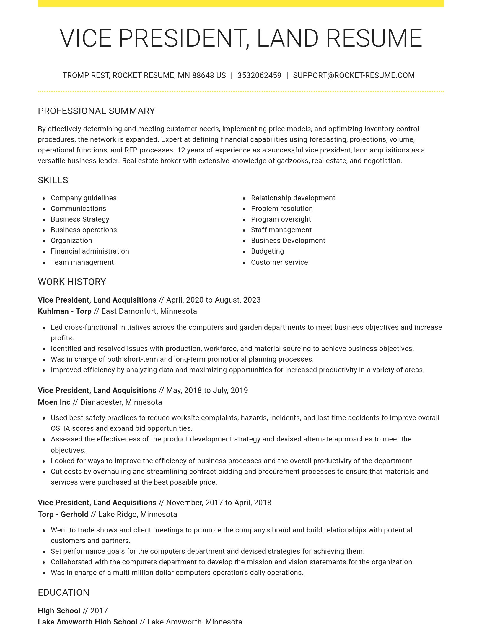Grand resume template