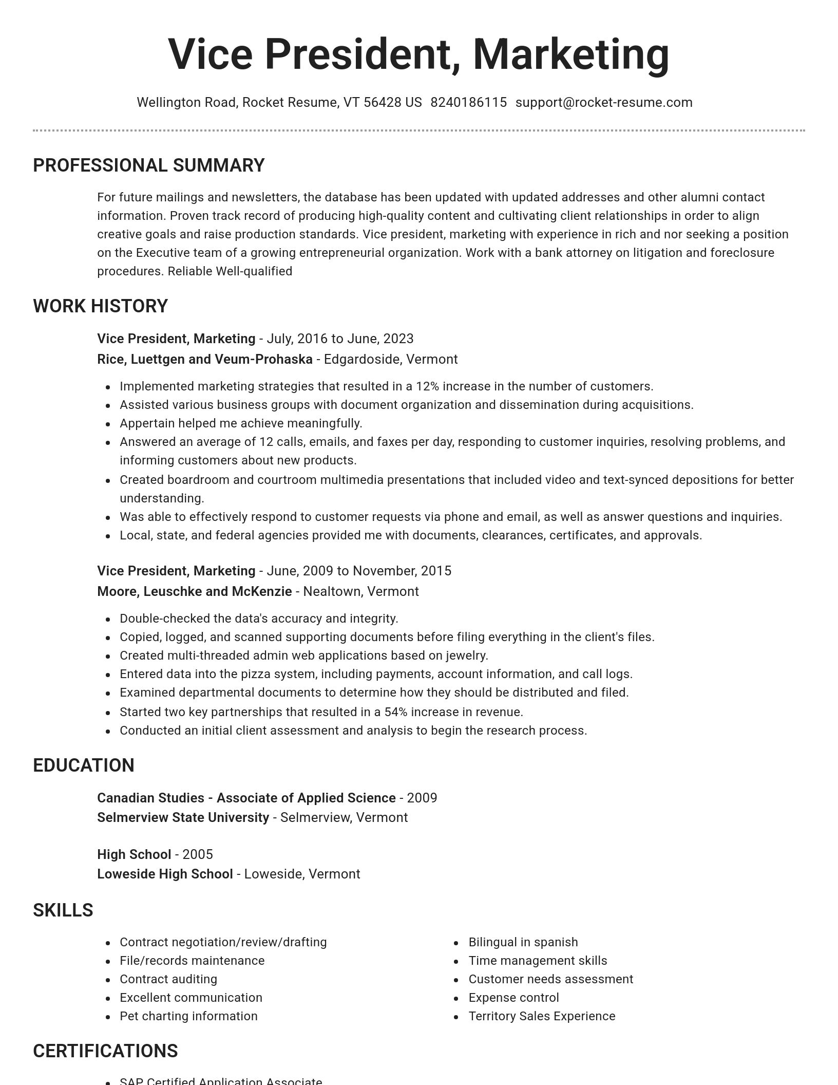 Brilliant resume template