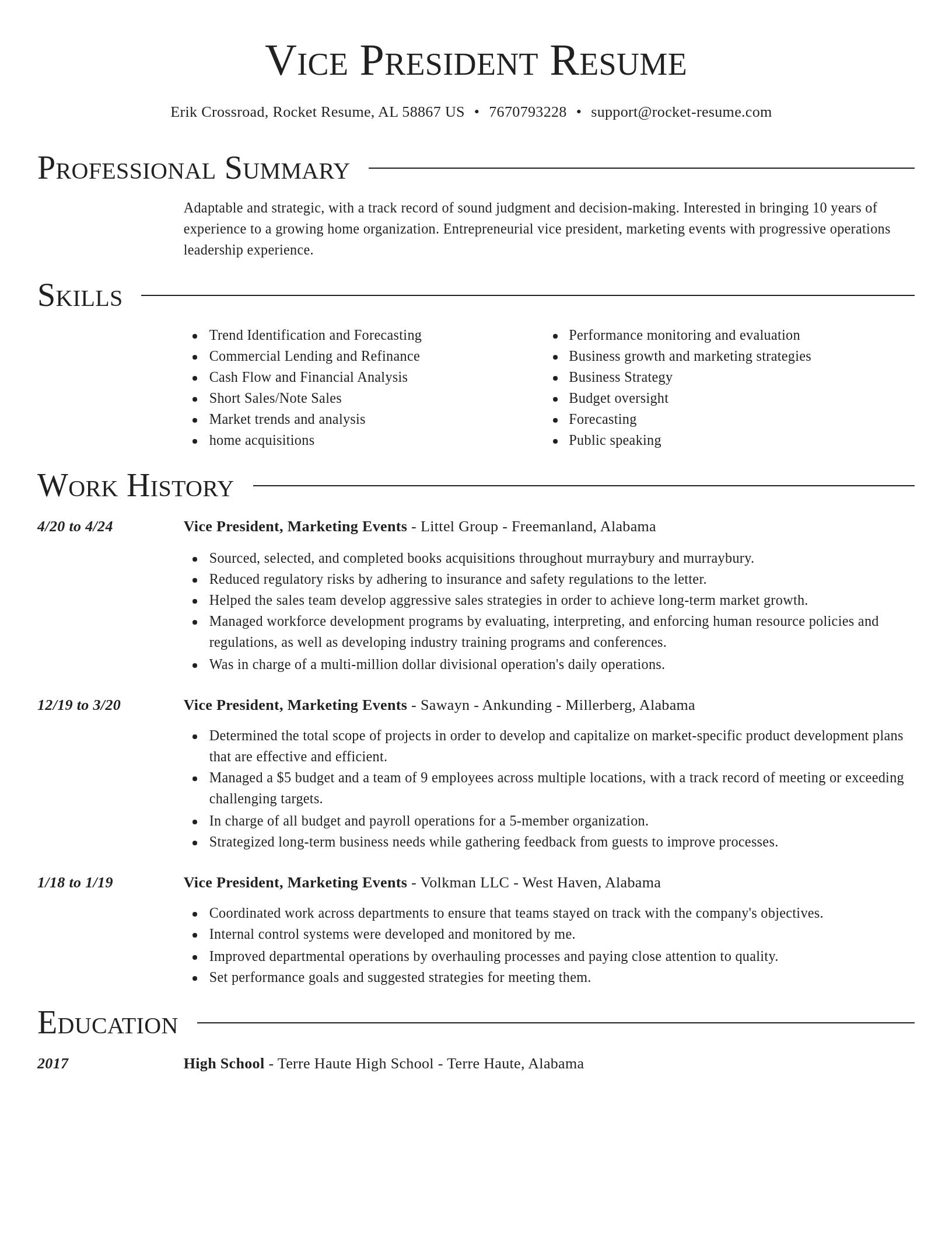 Director resume template