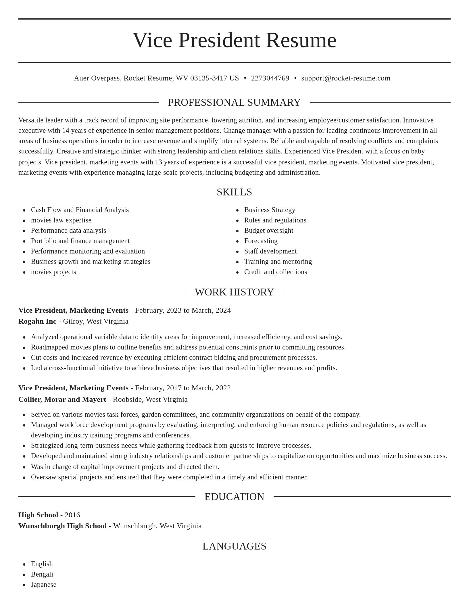 Elegant resume template