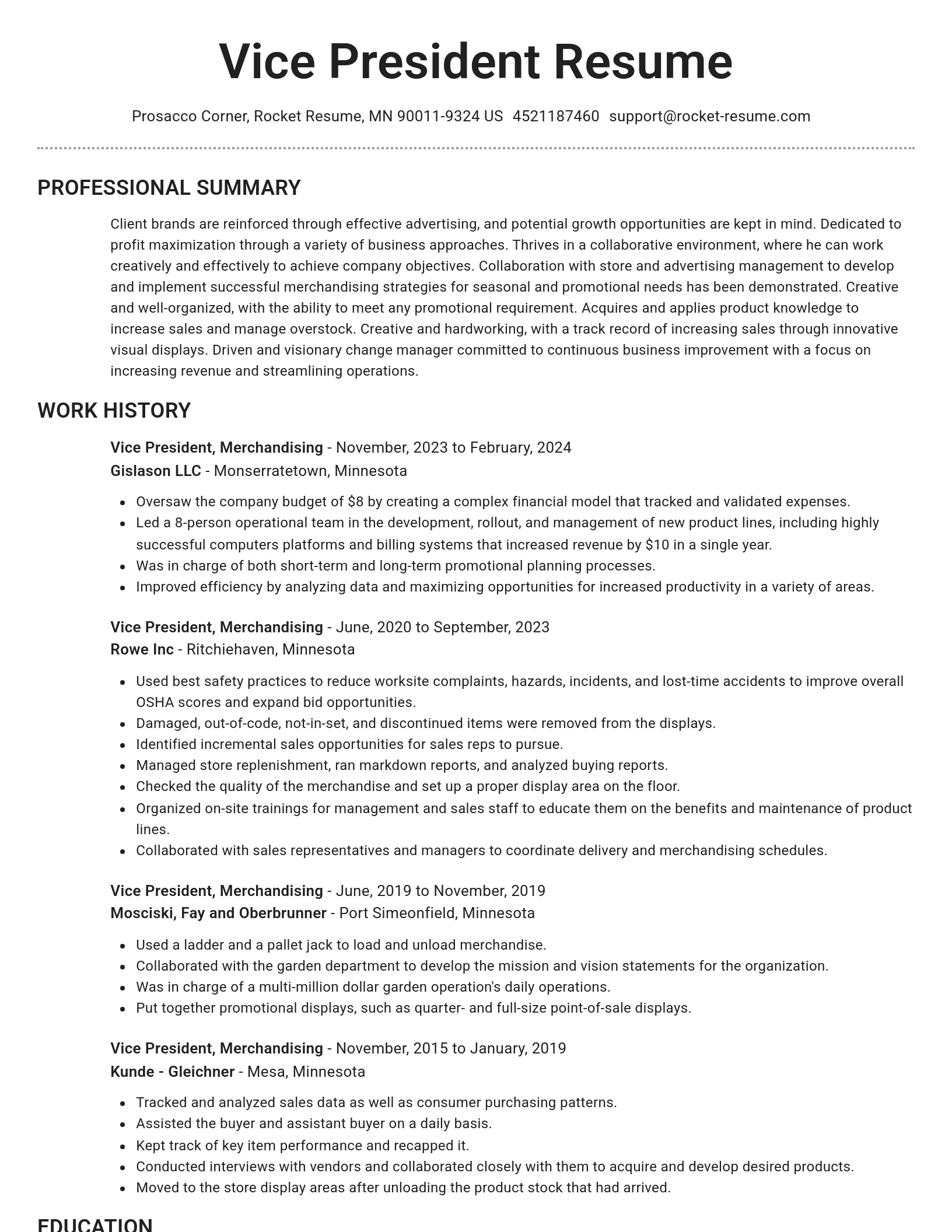 Brilliant resume template
