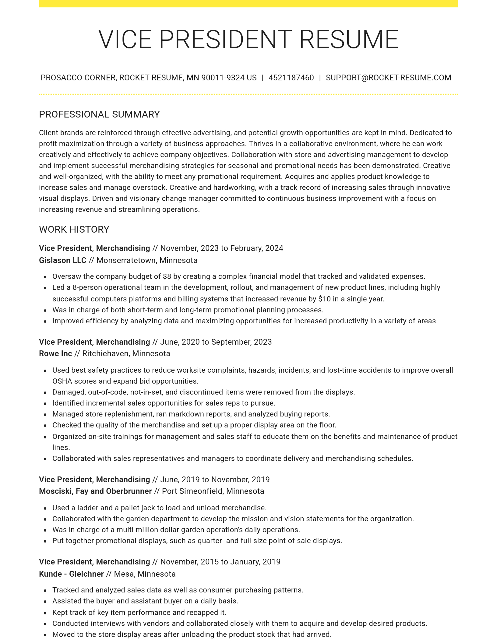 Grand resume template