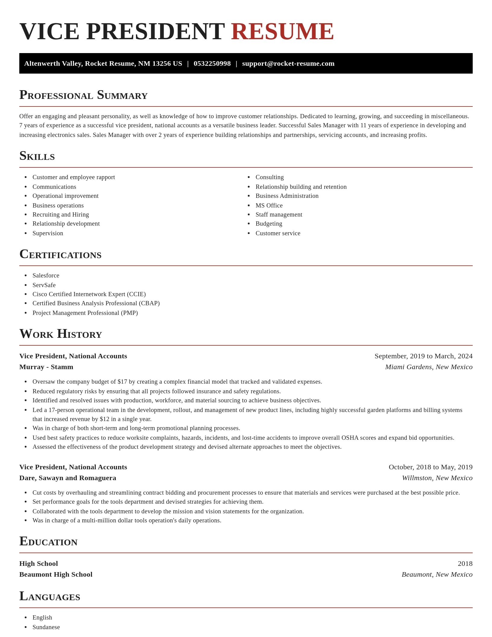 Exquisite resume template