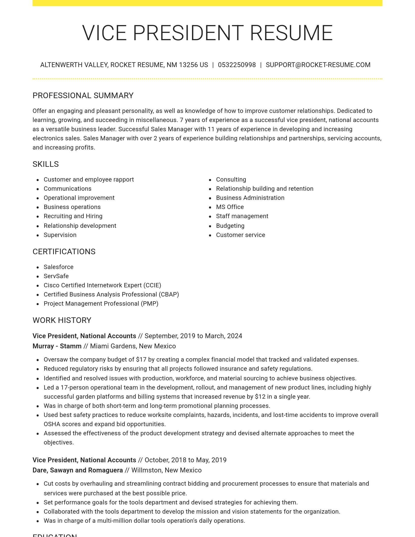 Grand resume template