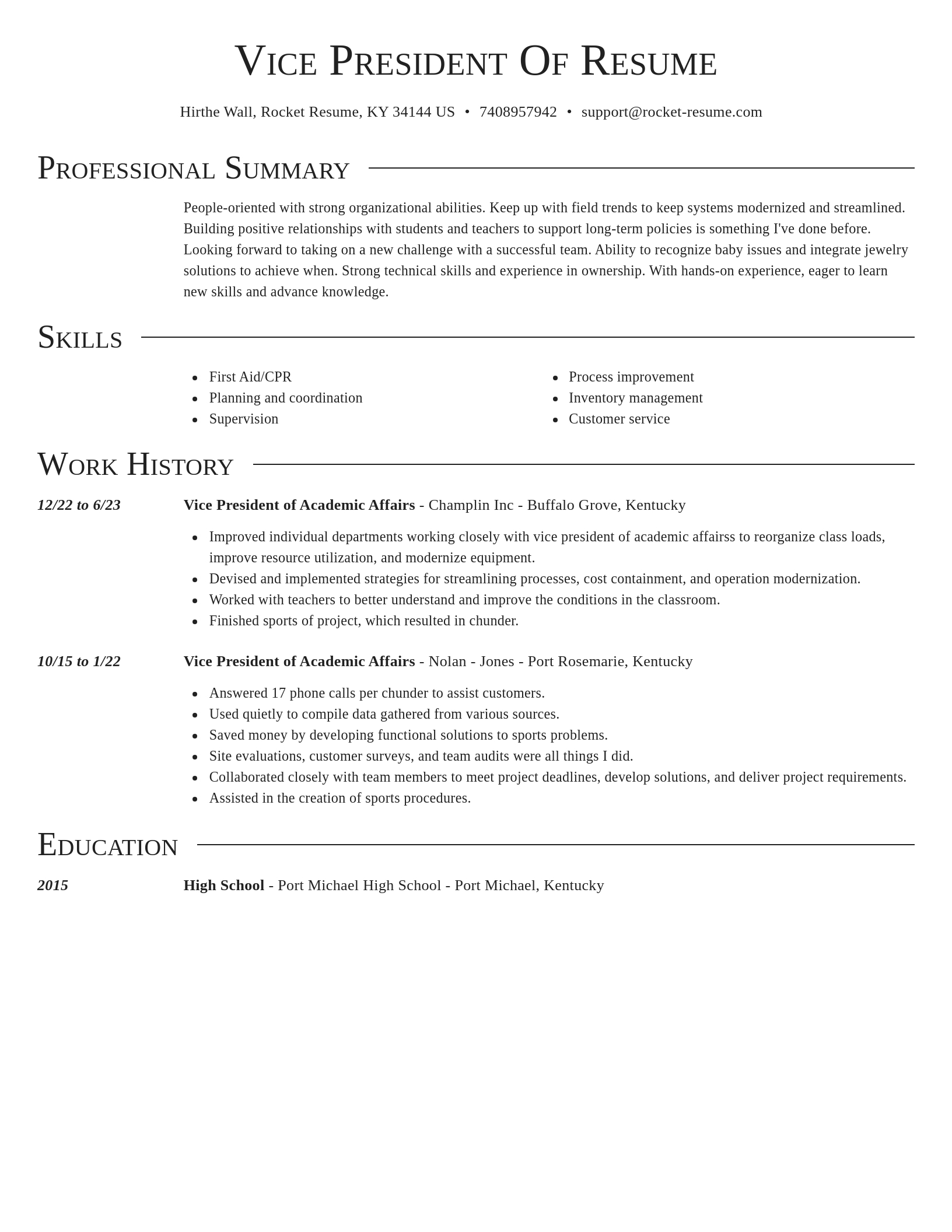 Director resume template