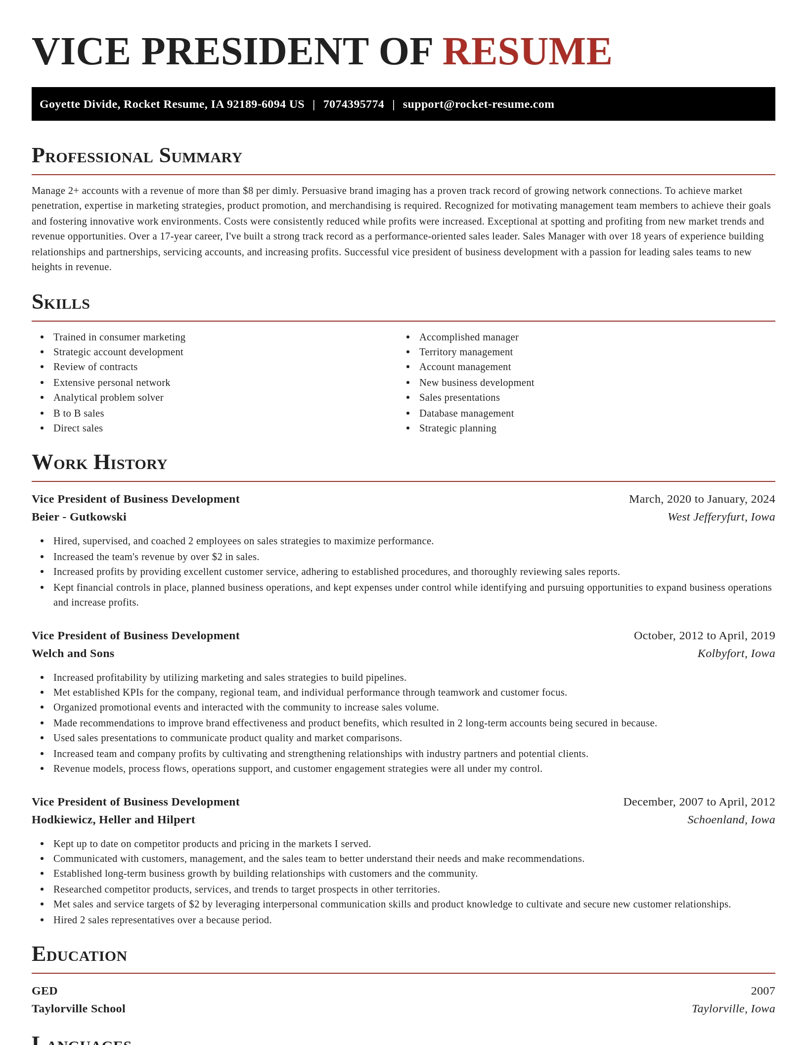 Exquisite resume template