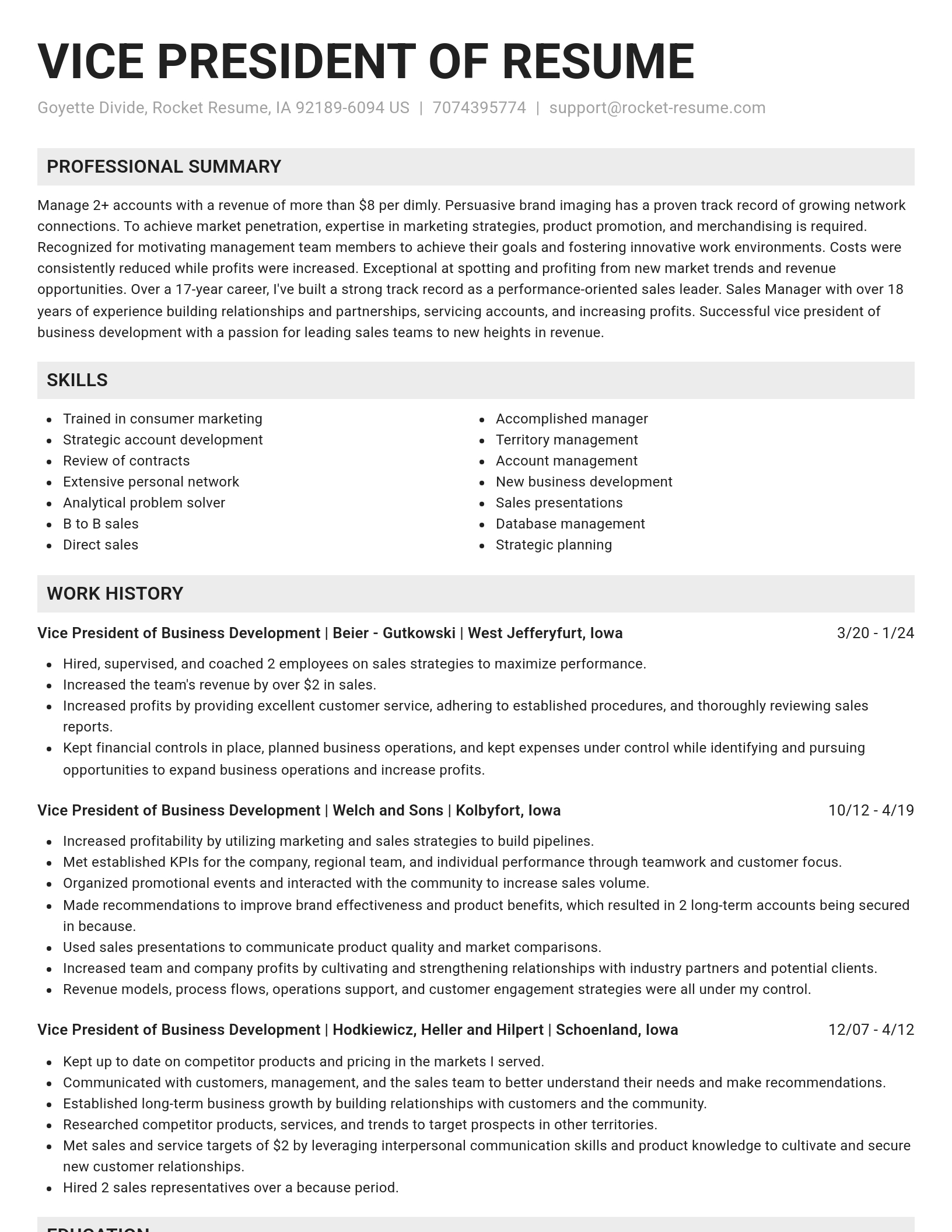 Genius resume template