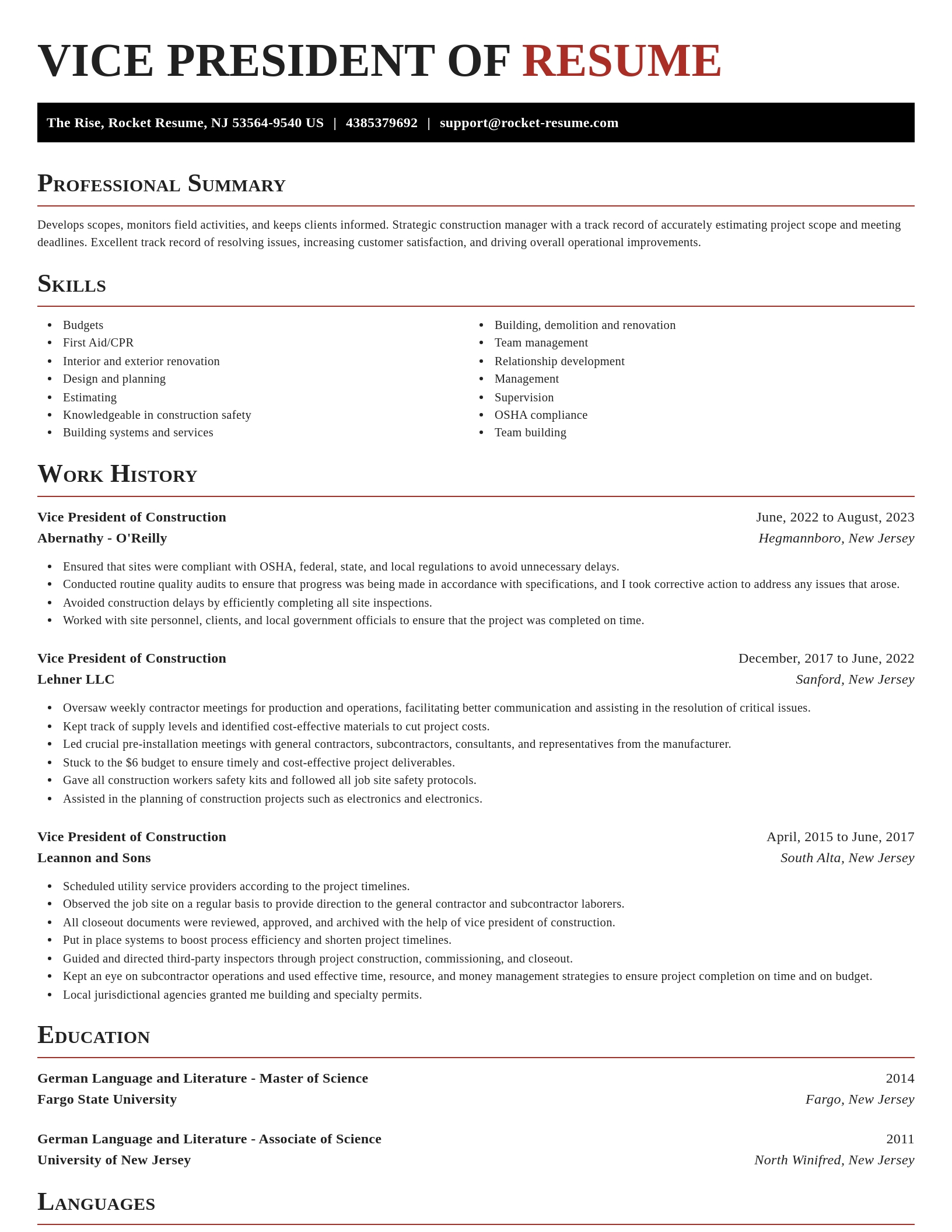 Exquisite resume template