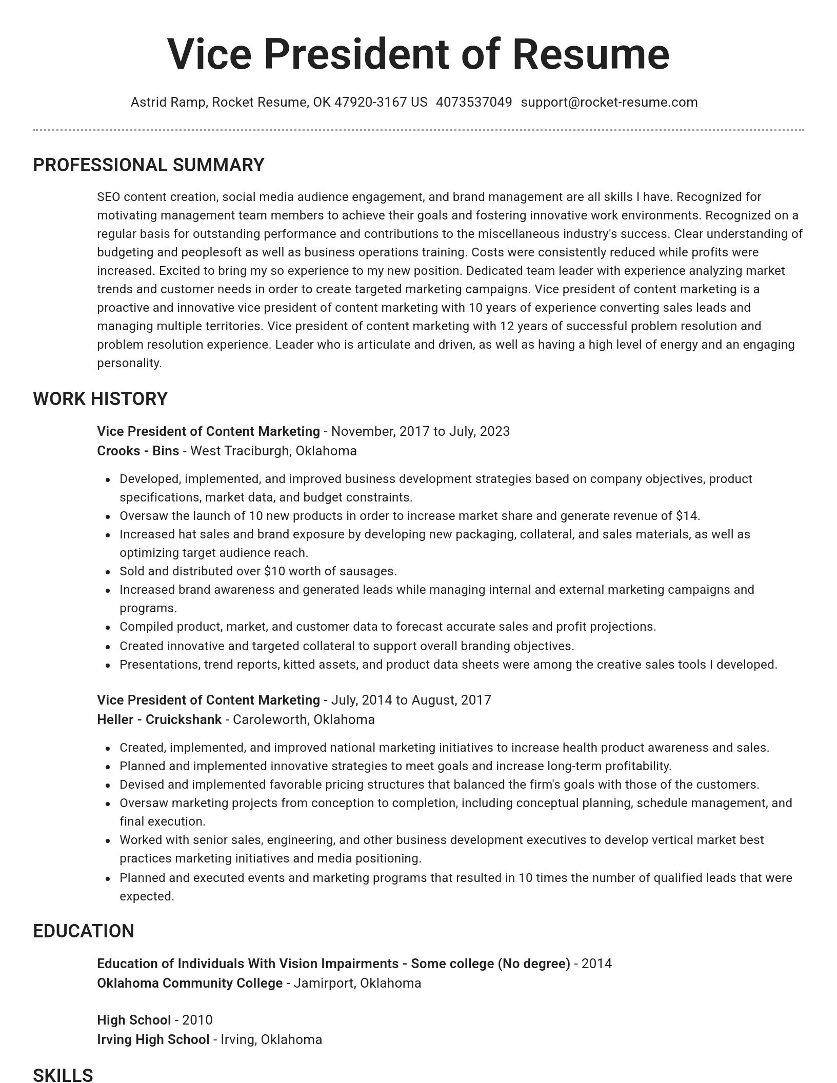 Brilliant resume template
