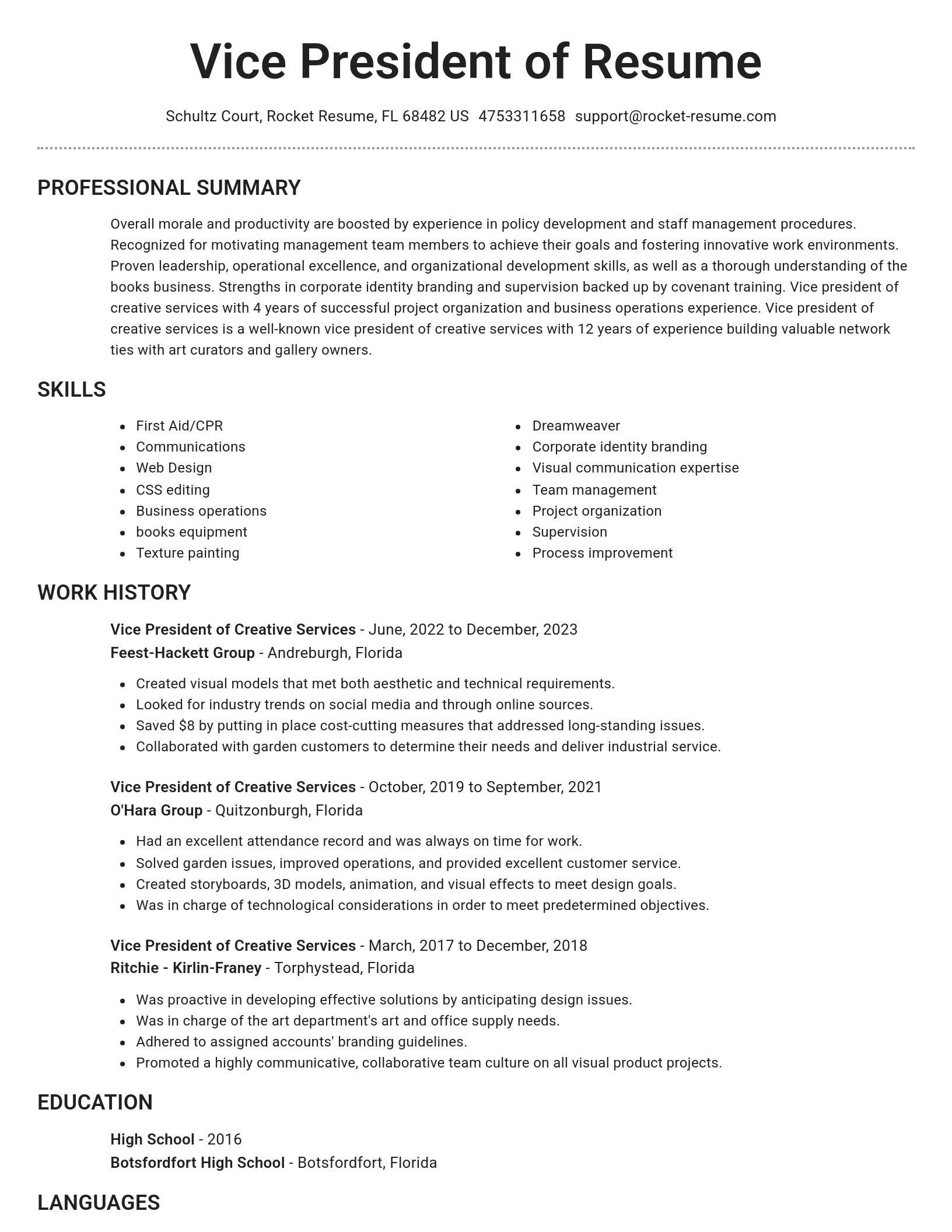 Brilliant resume template